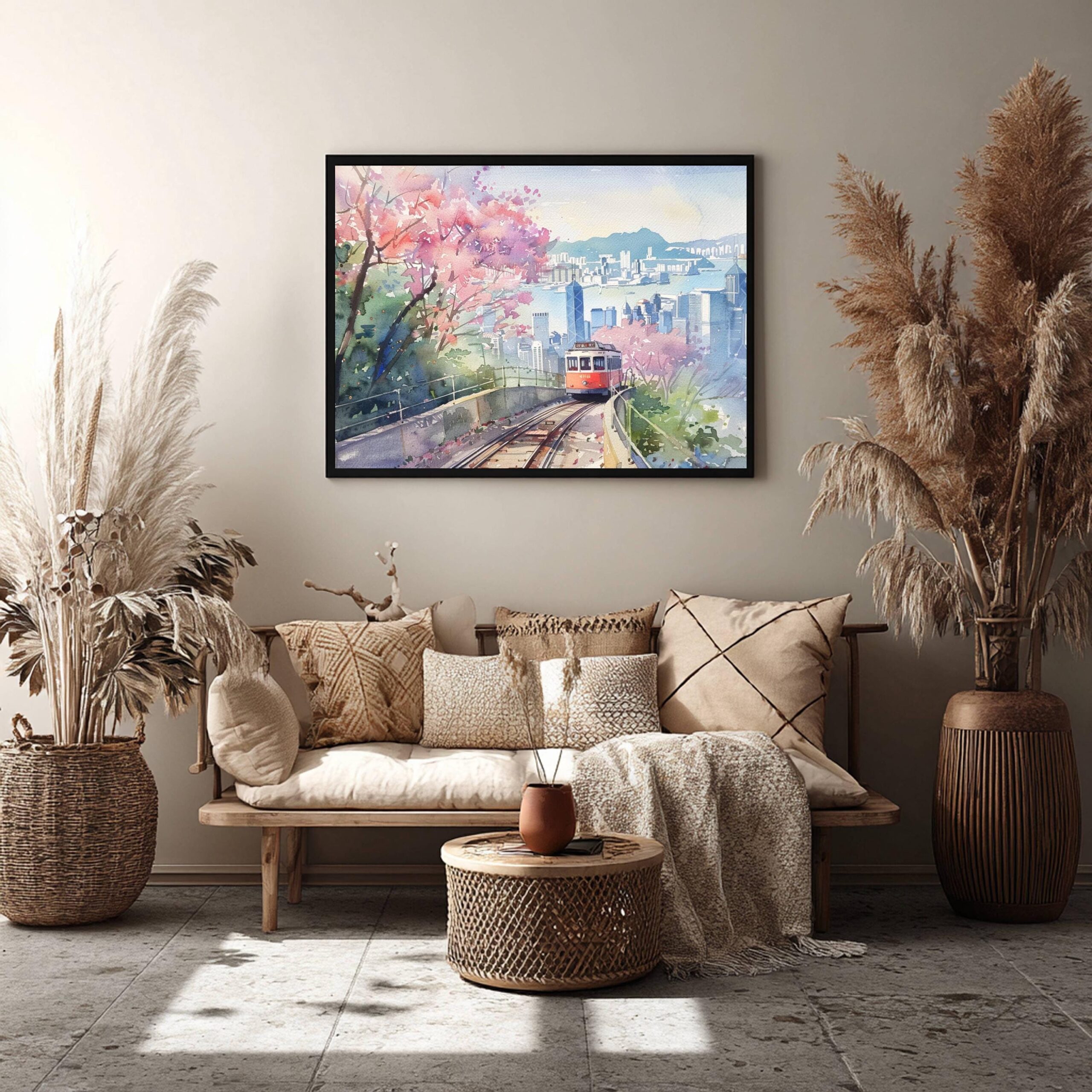Victoria Peak Hong Kong China Watercolor Print: Asia Travel Art Poster - Image 8