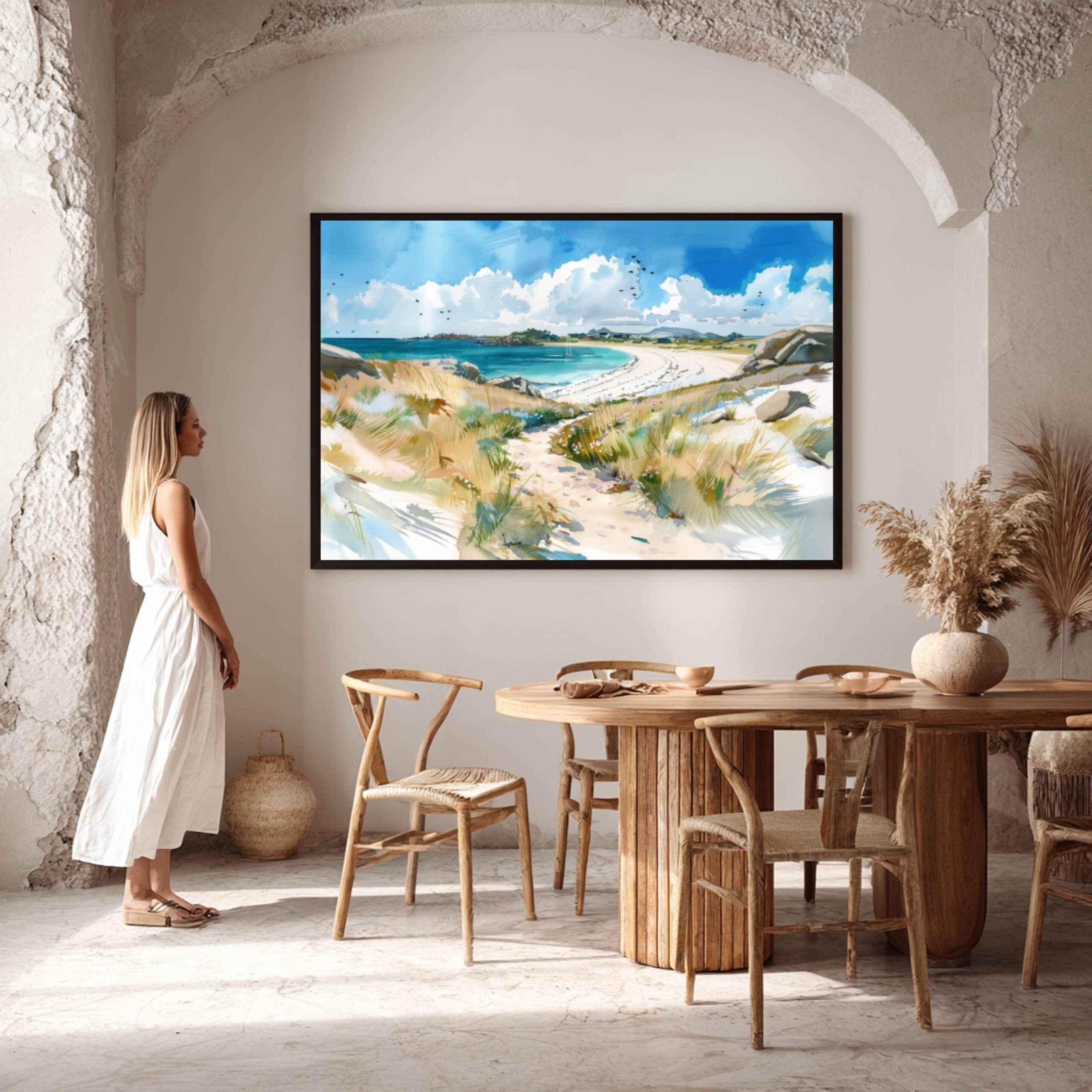 Isles of Scilly United Kingdom Watercolor Print: Travel Art Poster - Image 6