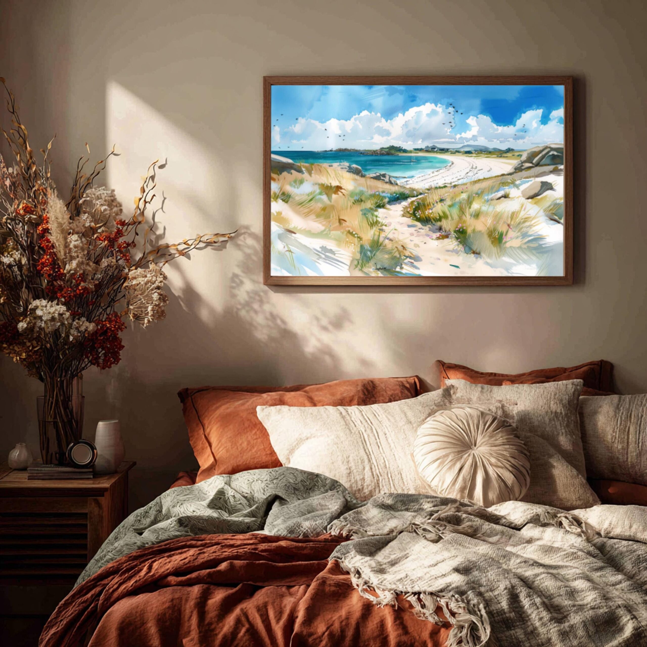 Isles of Scilly United Kingdom Watercolor Print: Travel Art Poster - Image 3