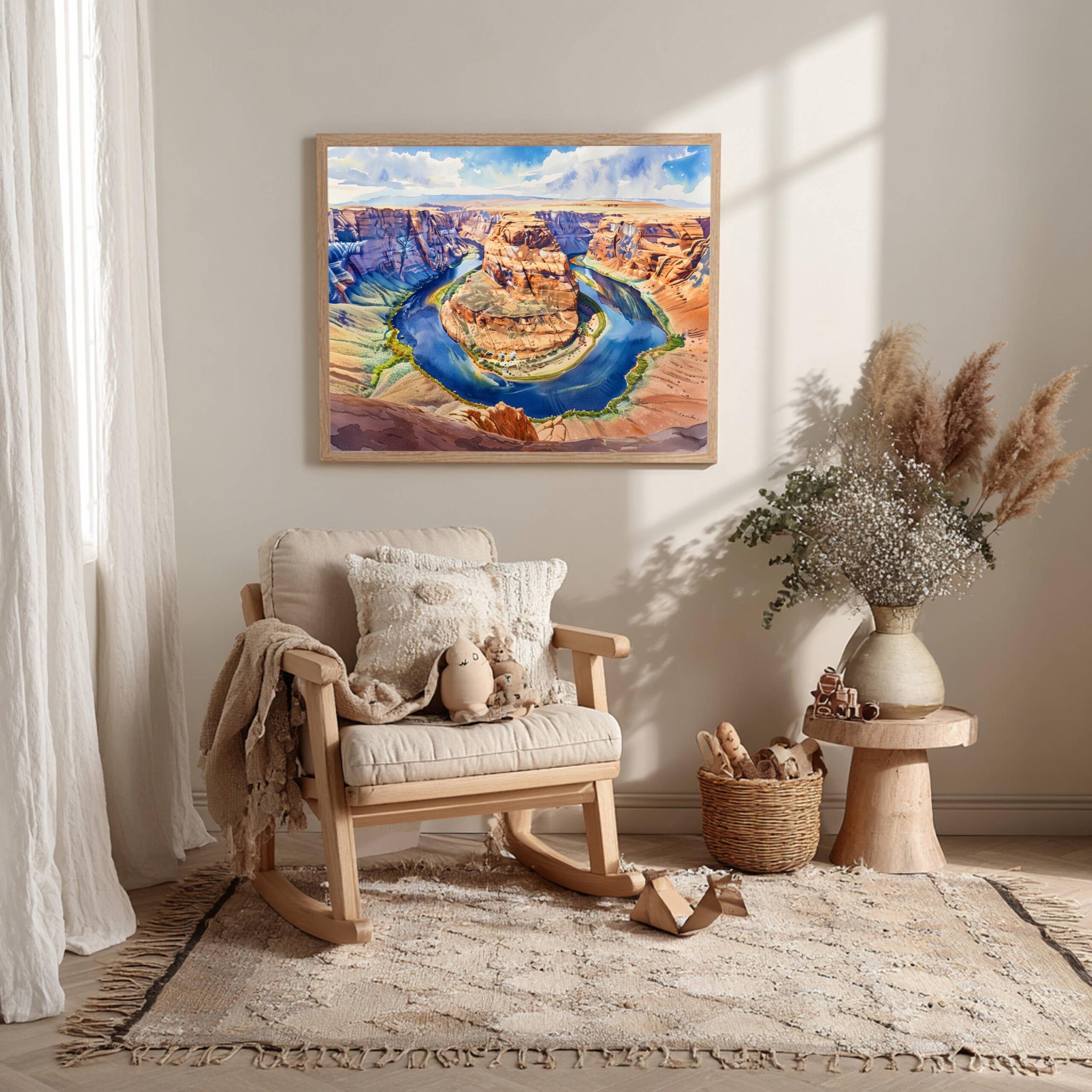 Horseshoe Bend Colorado River Arizona USA Watercolor Print: Travel Art Poster - Image 6