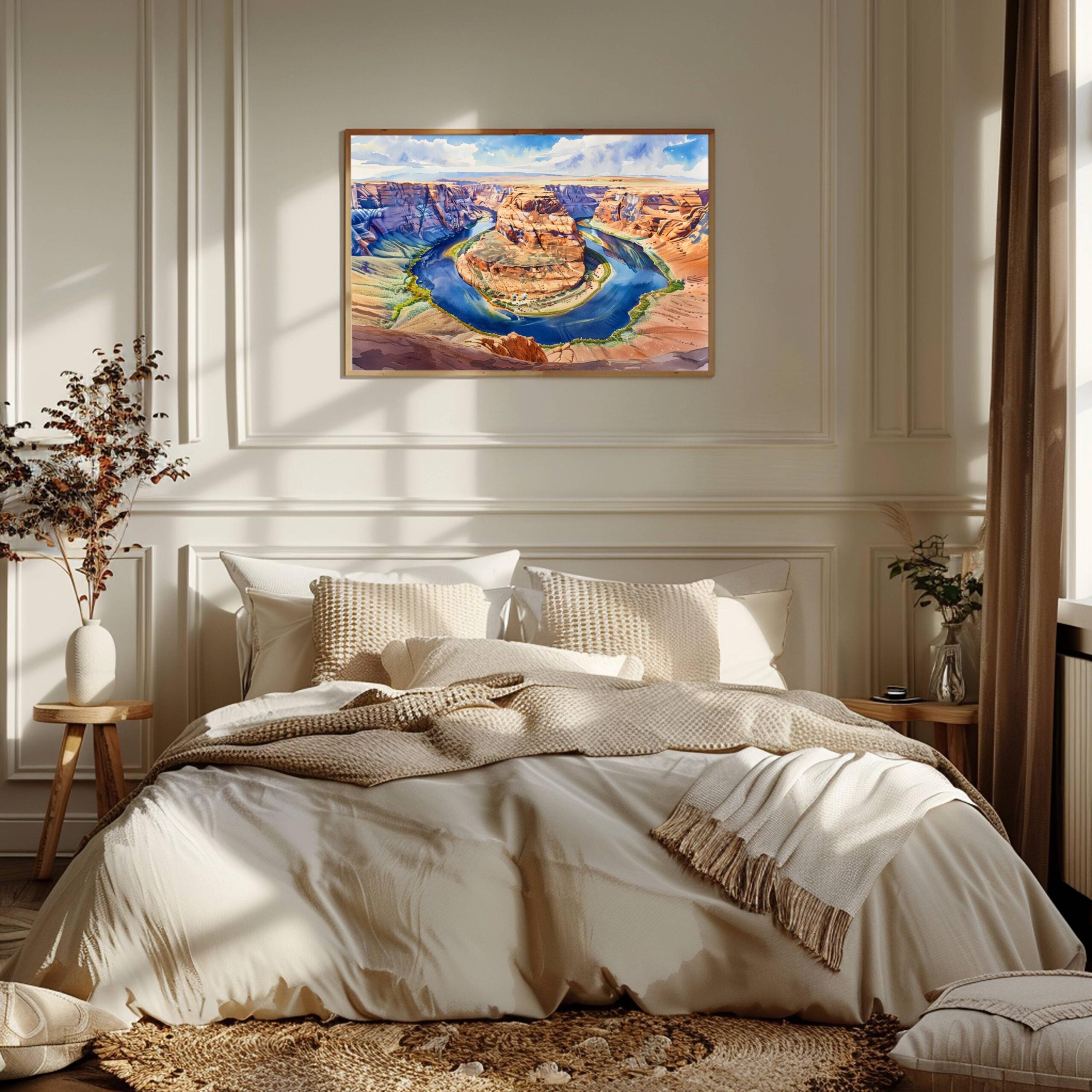 Horseshoe Bend Colorado River Arizona USA Watercolor Print: Travel Art Poster - Image 5