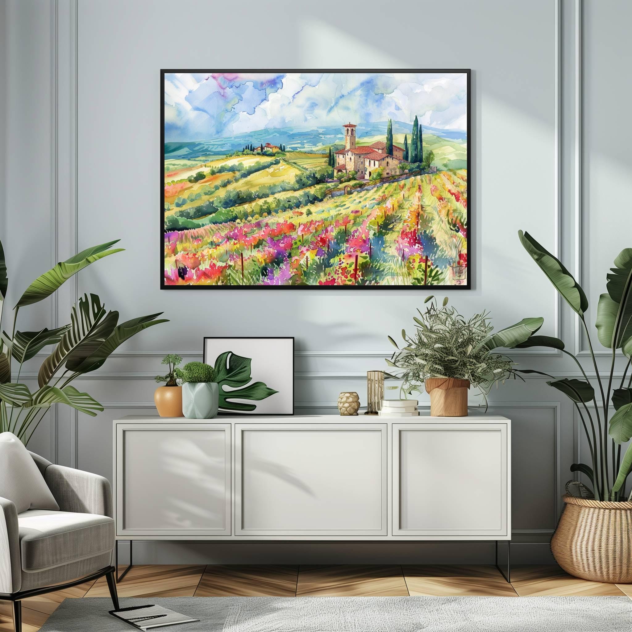 Tuscany Italy Watercolor Print: Europe Travel Art Poster - Image 8