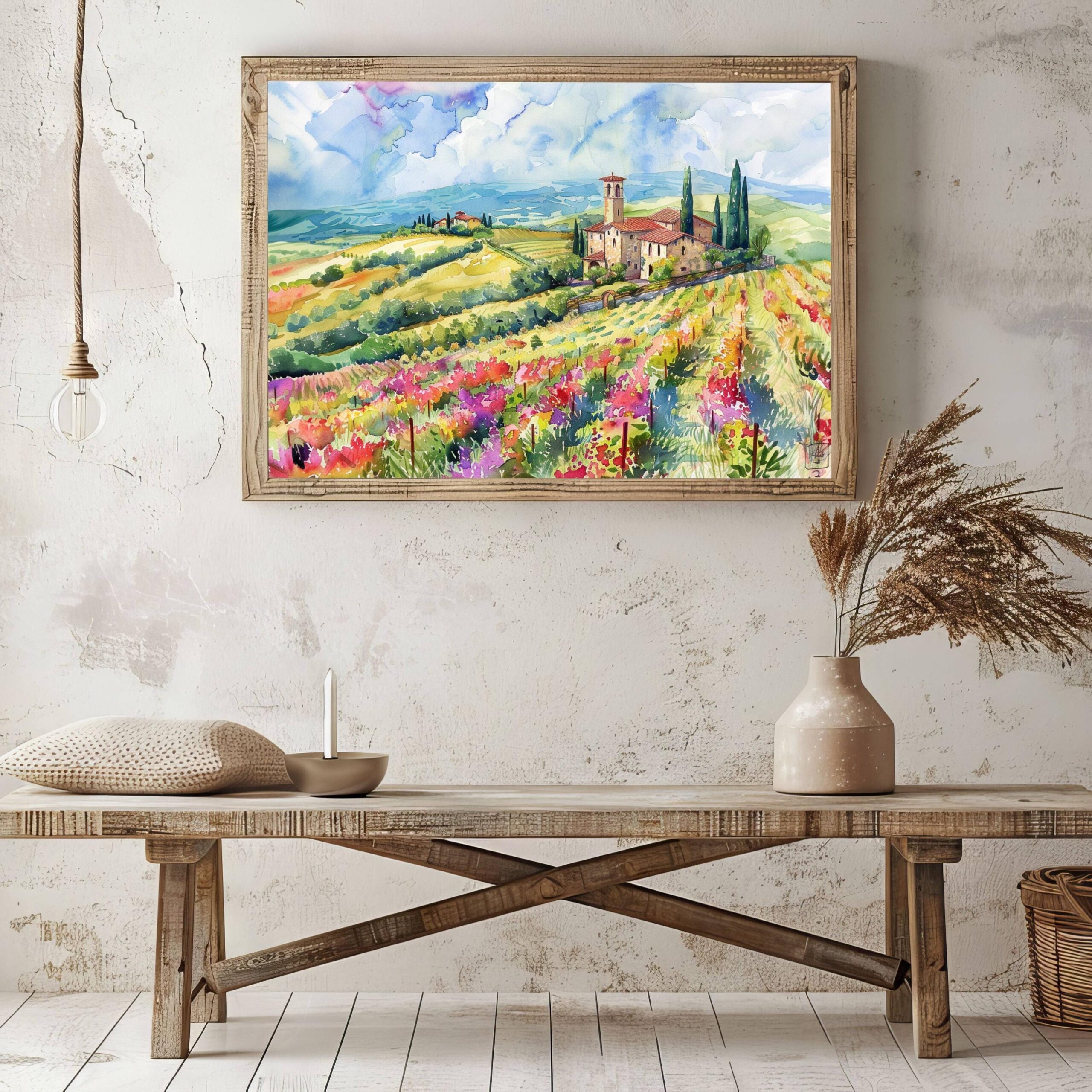 Tuscany Italy Watercolor Print: Europe Travel Art Poster - Image 7