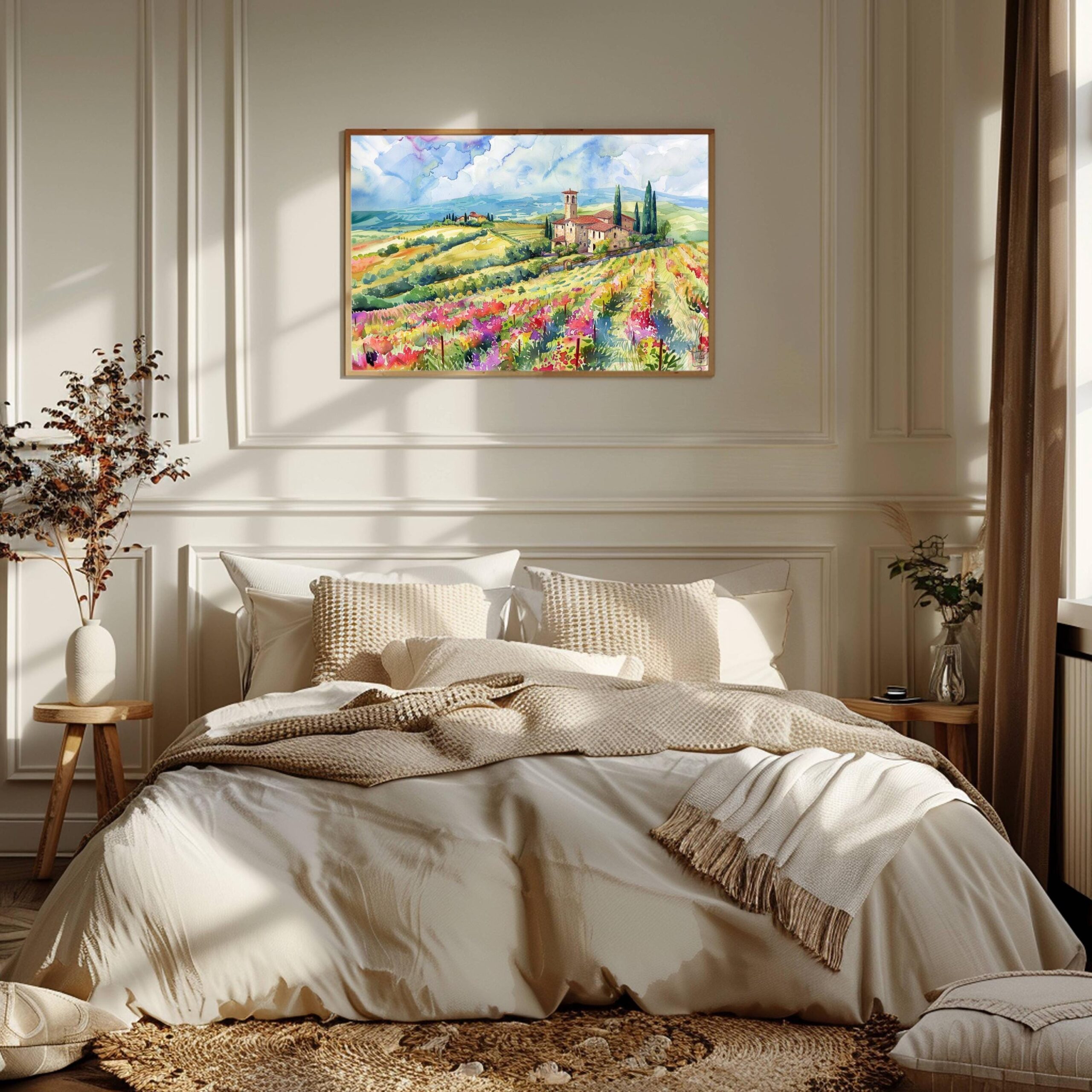 Tuscany Italy Watercolor Print: Europe Travel Art Poster - Image 4