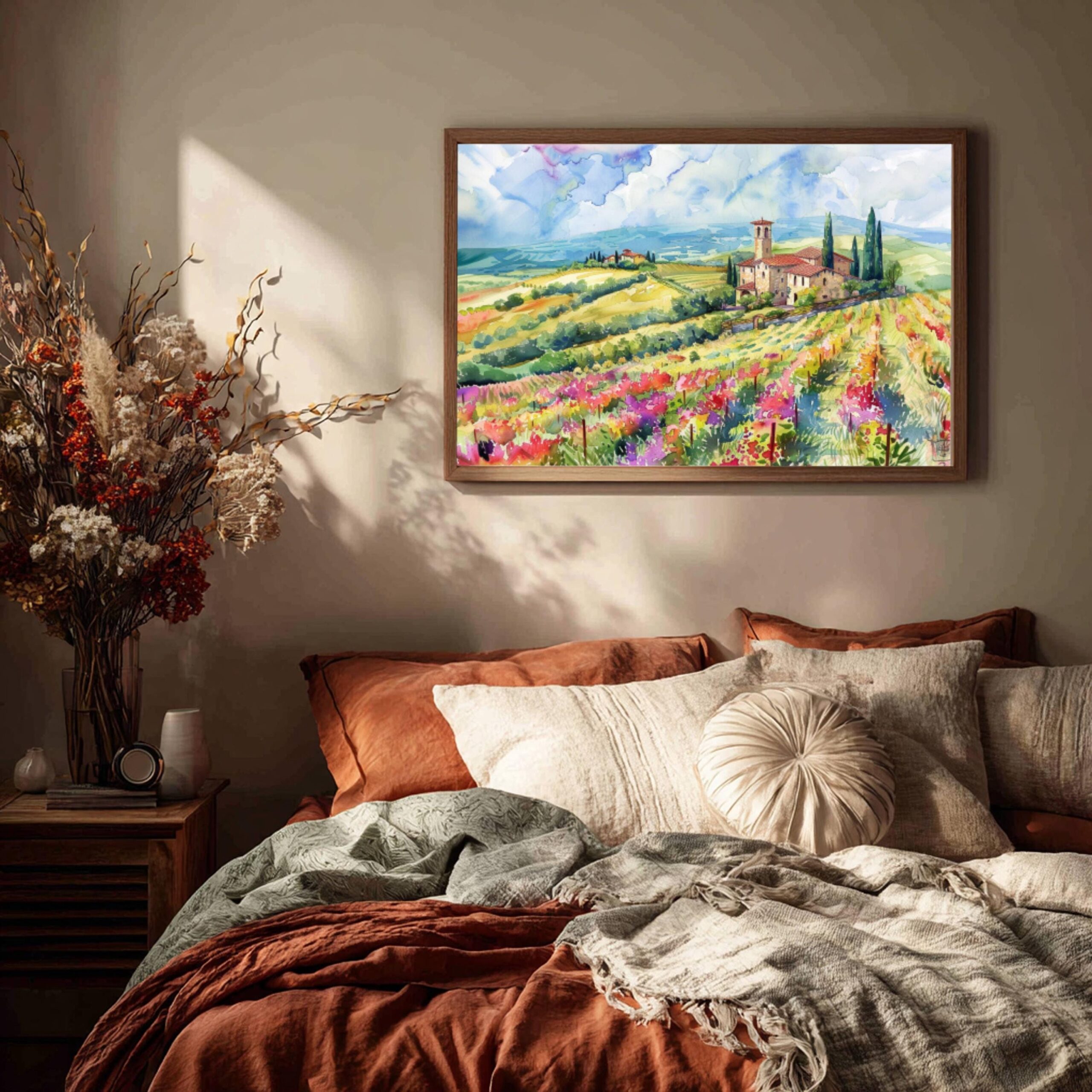 Tuscany Italy Watercolor Print: Europe Travel Art Poster - Image 3