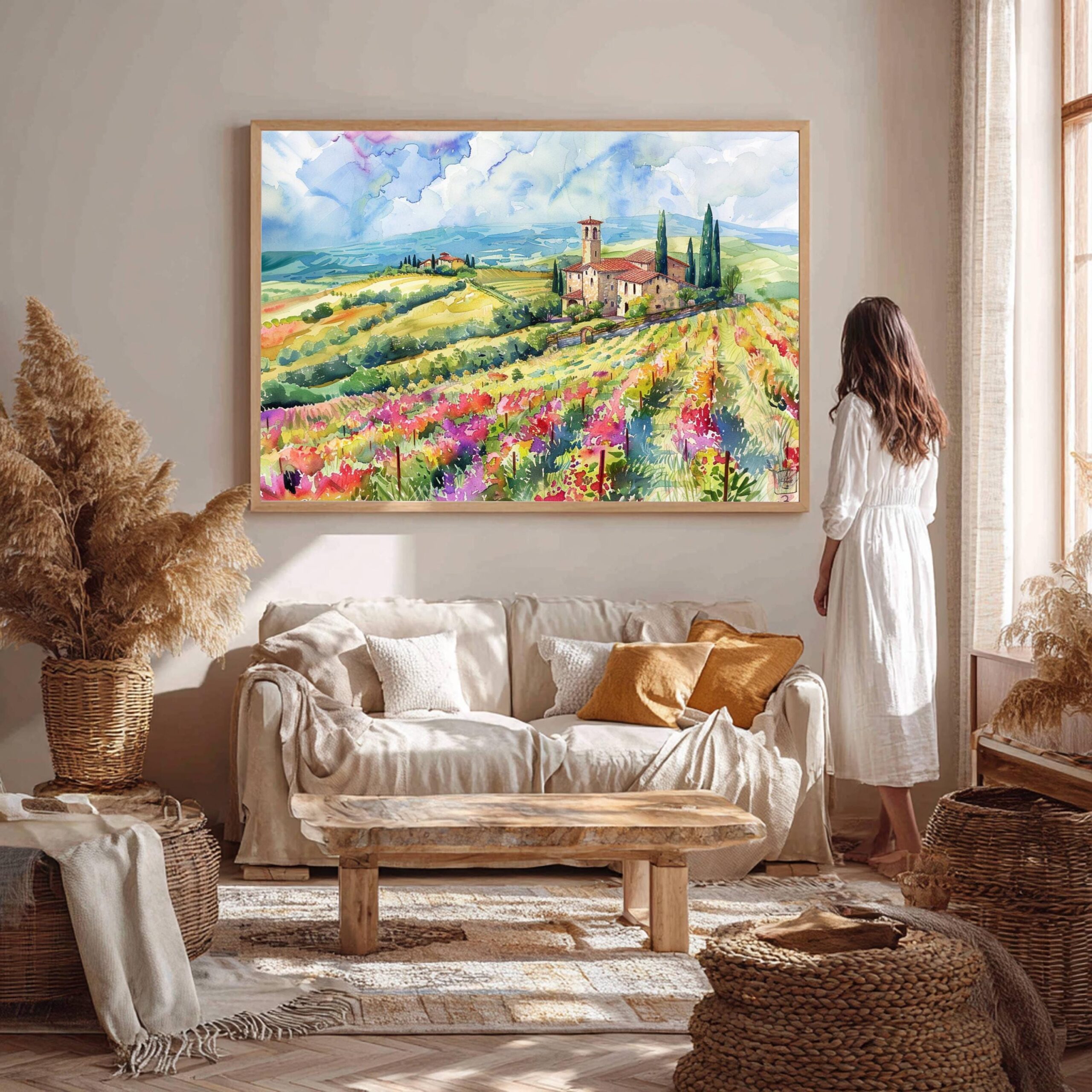 Tuscany Italy Watercolor Print: Europe Travel Art Poster - Image 5
