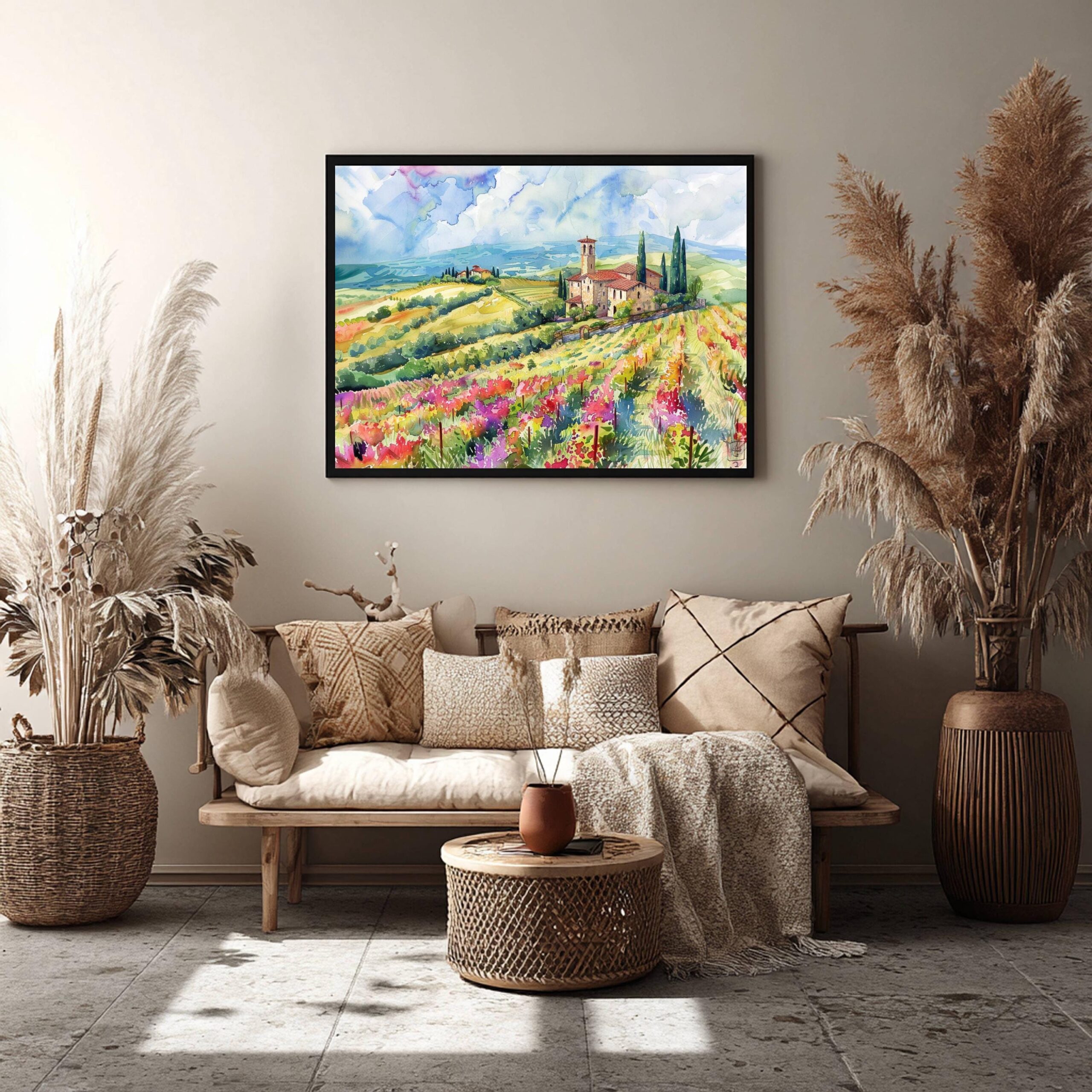 Tuscany Italy Watercolor Print: Europe Travel Art Poster - Image 10