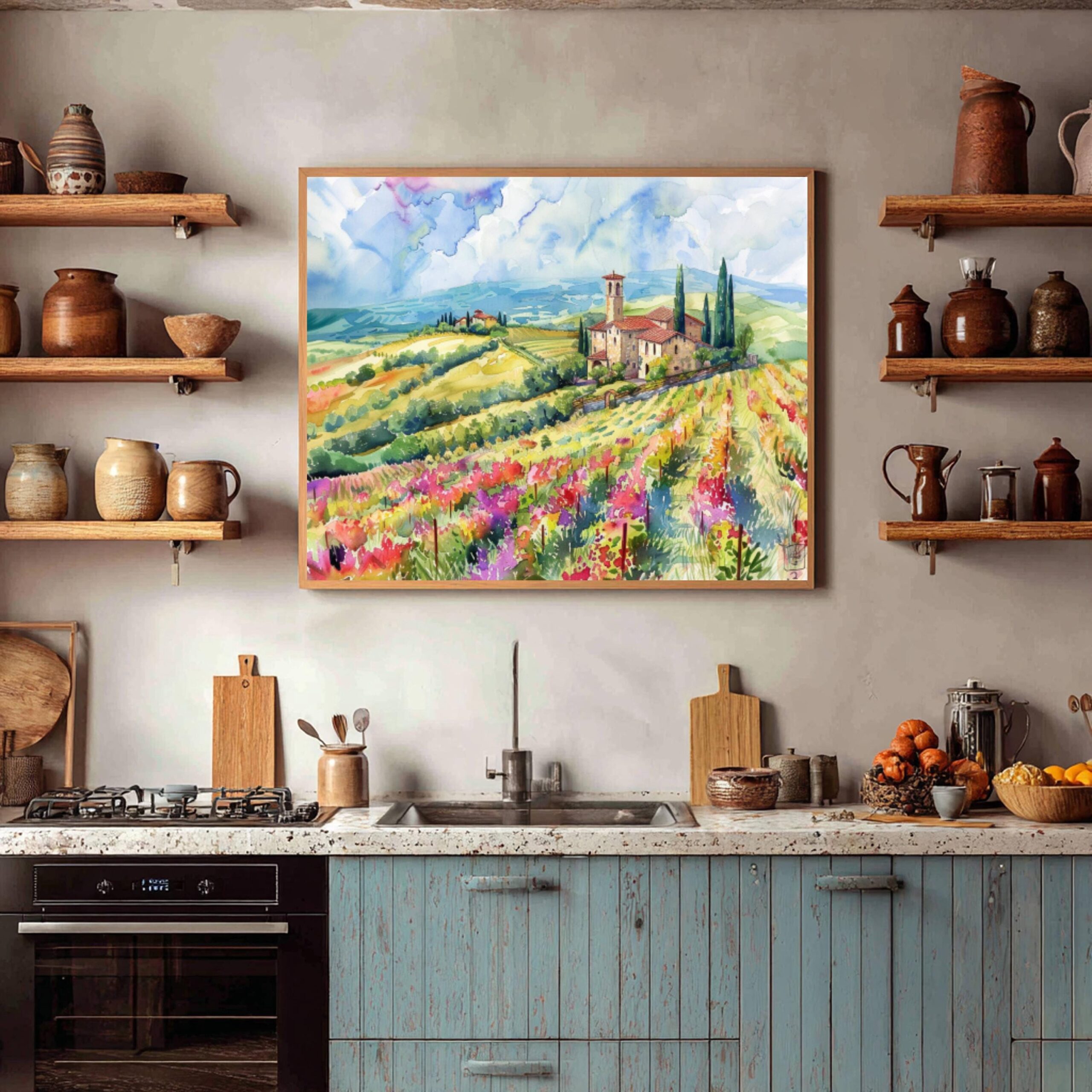 Tuscany Italy Watercolor Print: Europe Travel Art Poster - Image 6