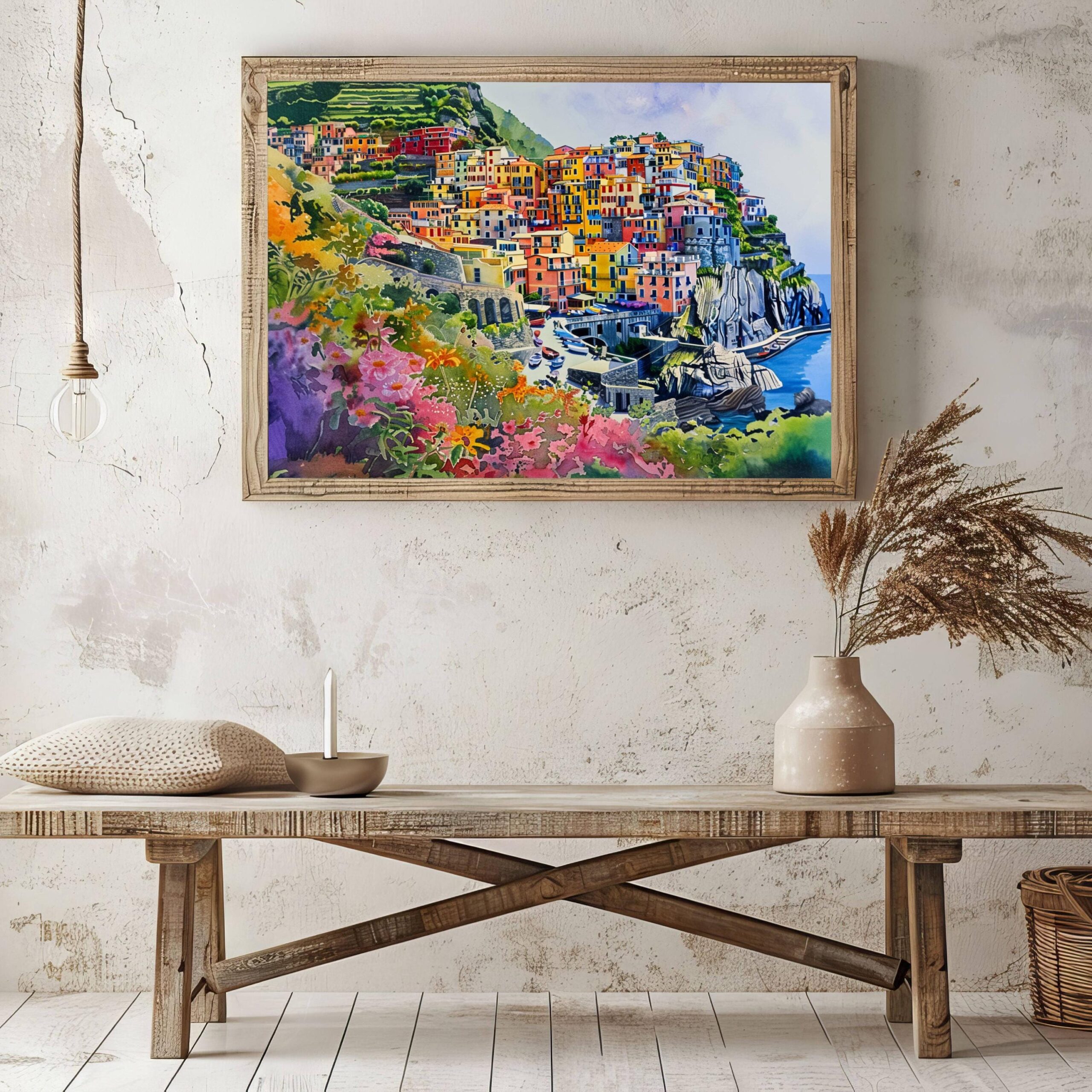 Corniglia Cinque Terre Italy Watercolor Print: Europe Travel Art Poster - Image 8