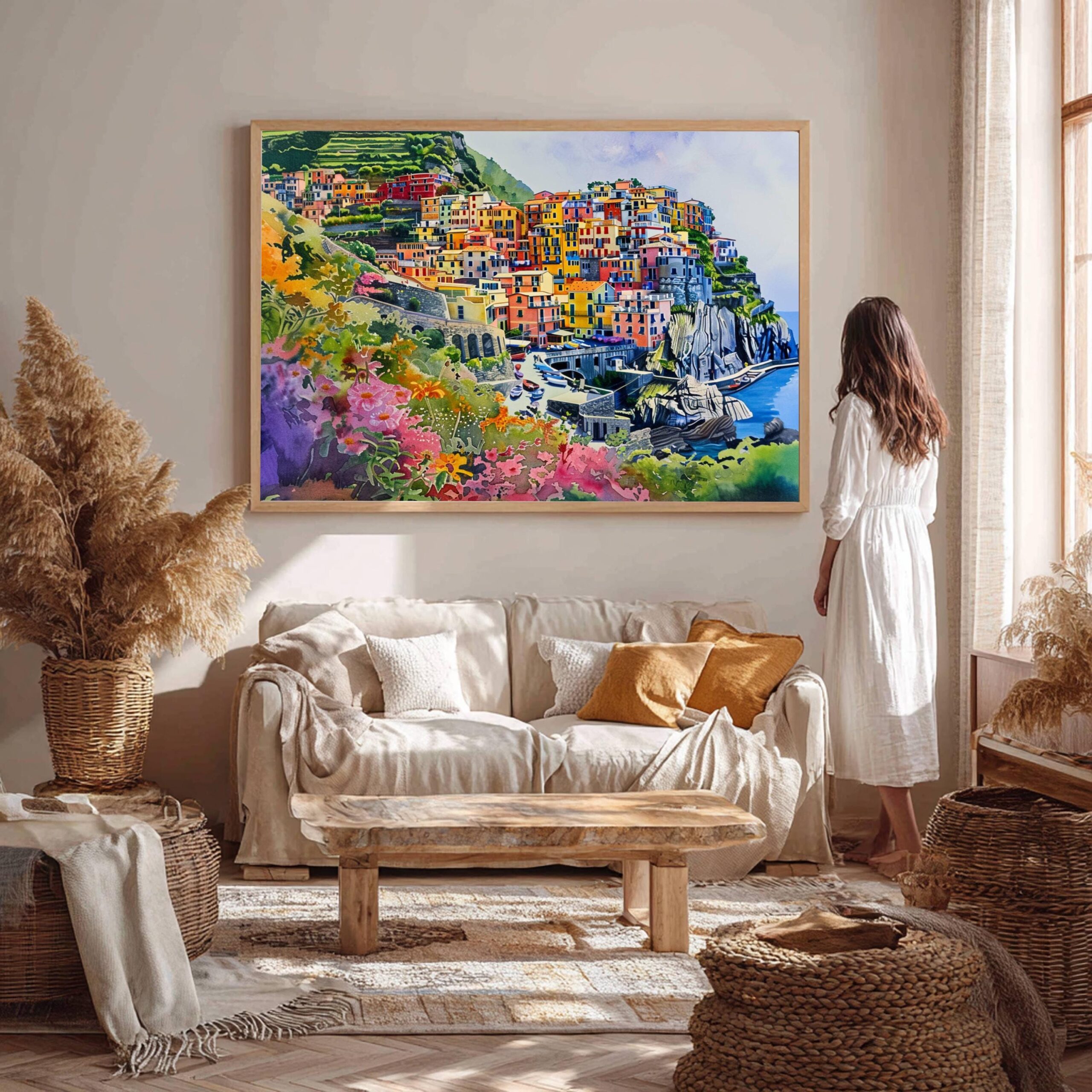 Corniglia Cinque Terre Italy Watercolor Print: Europe Travel Art Poster - Image 6