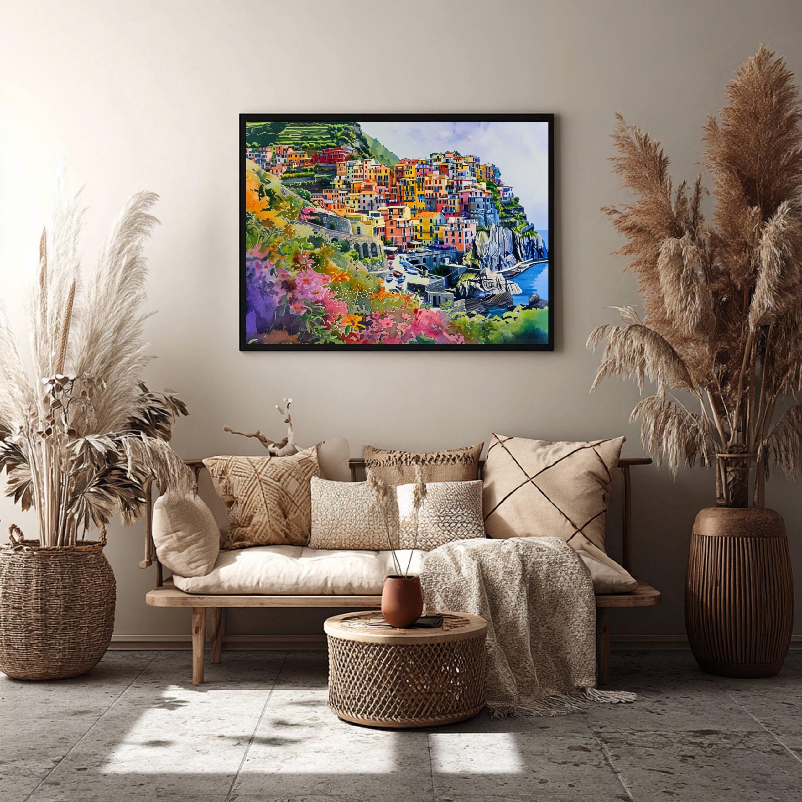 Corniglia Cinque Terre Italy Watercolor Print: Europe Travel Art Poster - Image 10