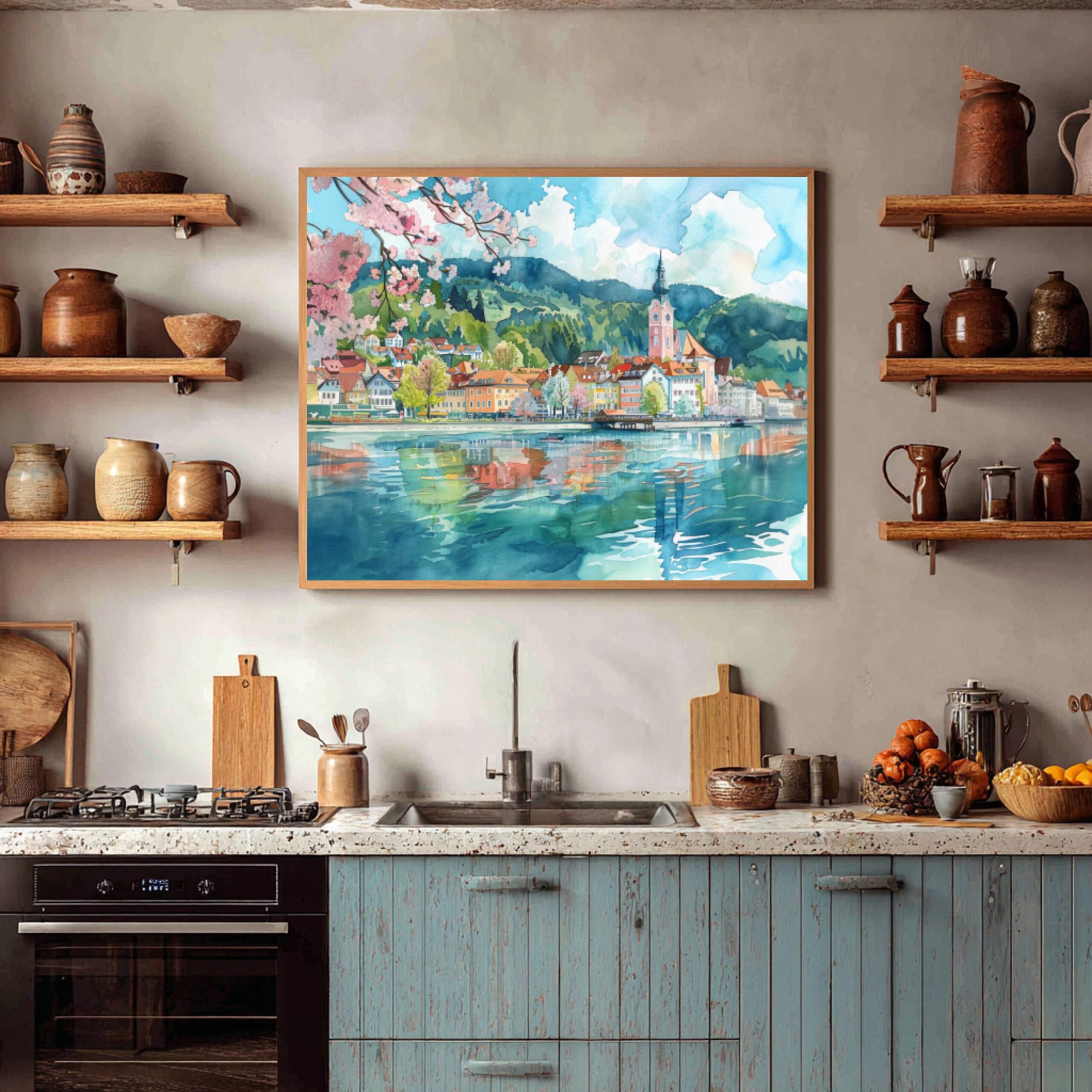 Klagenfurt am Wörthersee Austria Watercolor Print: Europe Travel Art Poster - Image 10