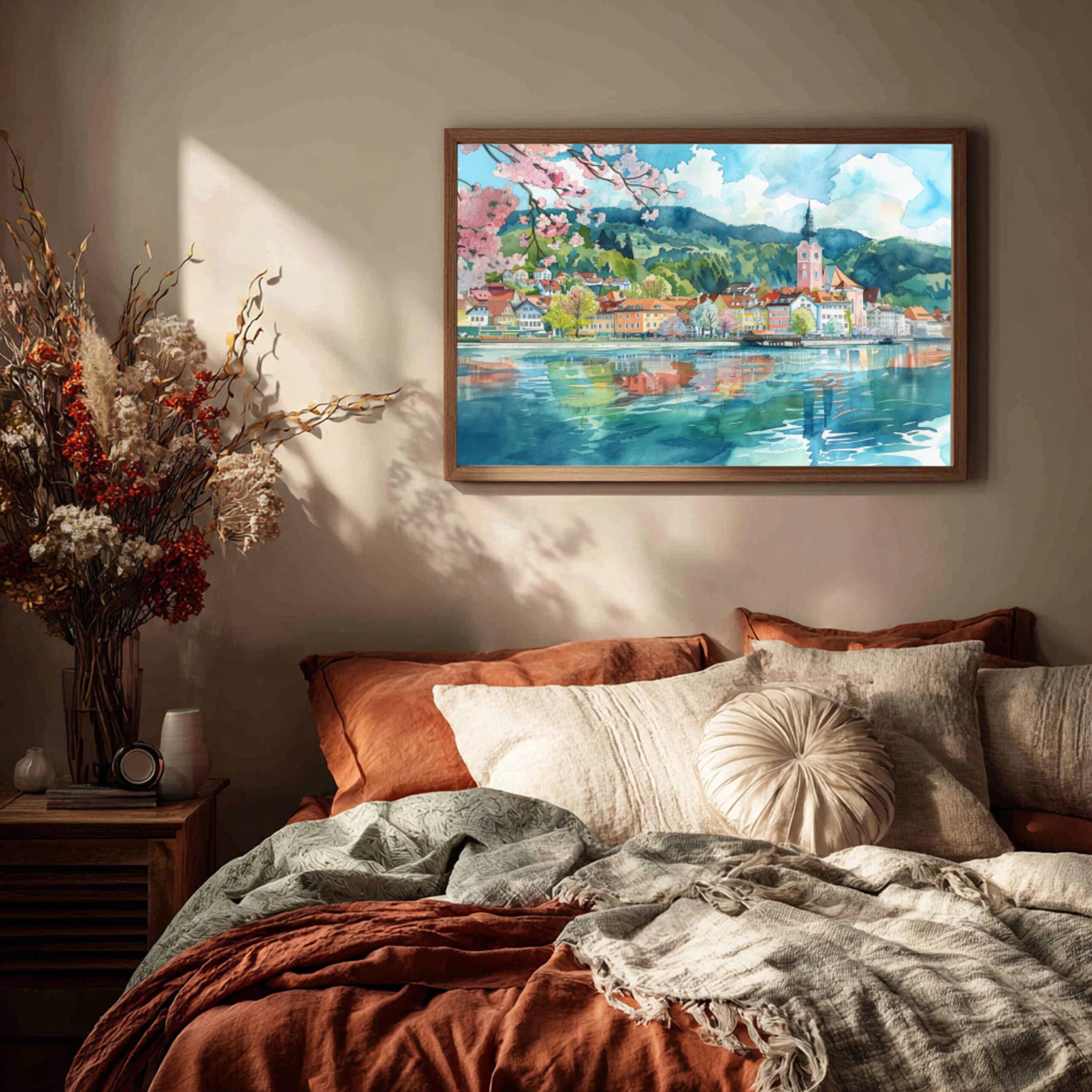 Klagenfurt am Wörthersee Austria Watercolor Print: Europe Travel Art Poster - Image 3