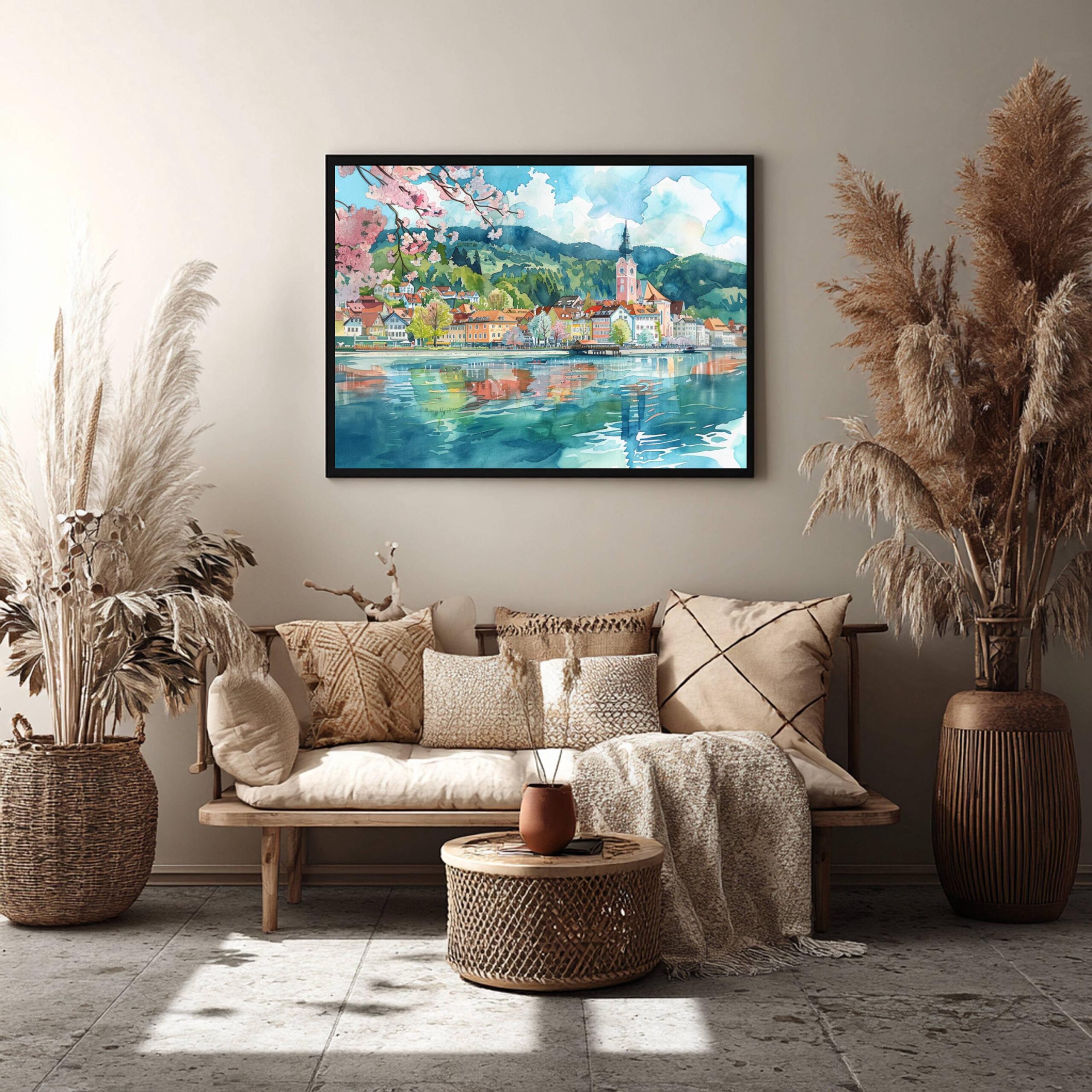 Klagenfurt am Wörthersee Austria Watercolor Print: Europe Travel Art Poster - Image 7