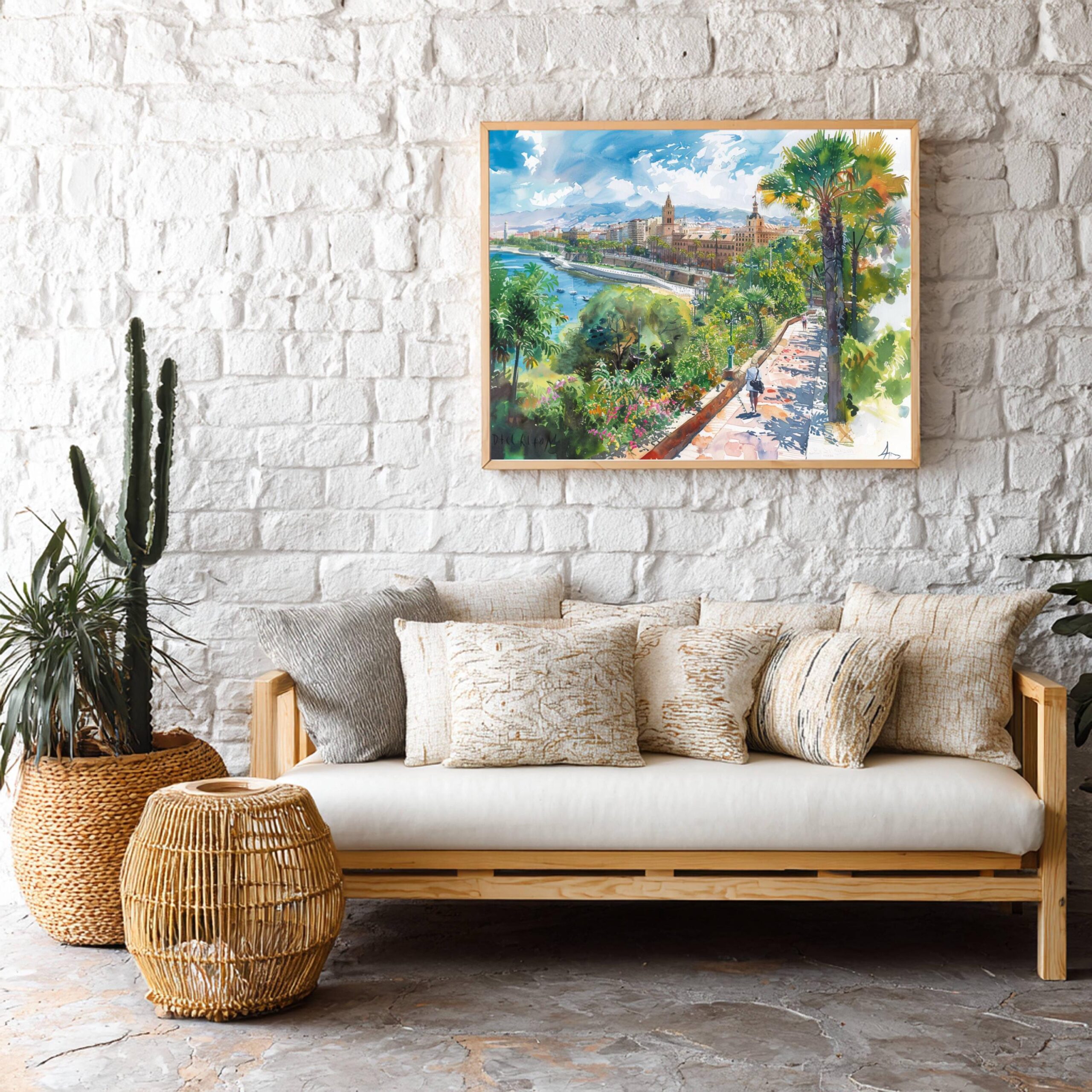 Malaga Spain Watercolor Print: Europe Travel Art Poster - Image 9