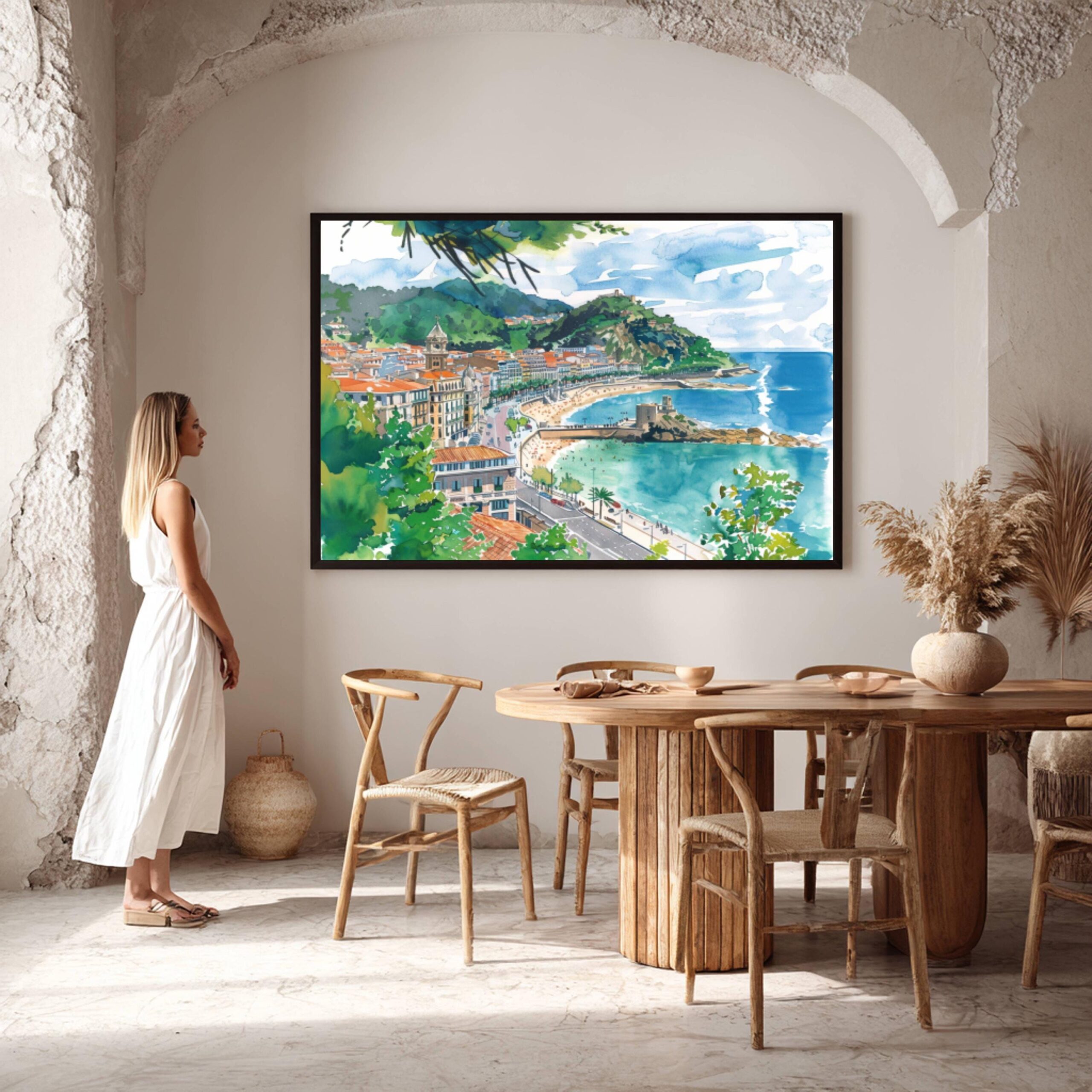 Donastia - San Sebastian Spain Watercolor Print: Europe Travel Art Poster - Image 6