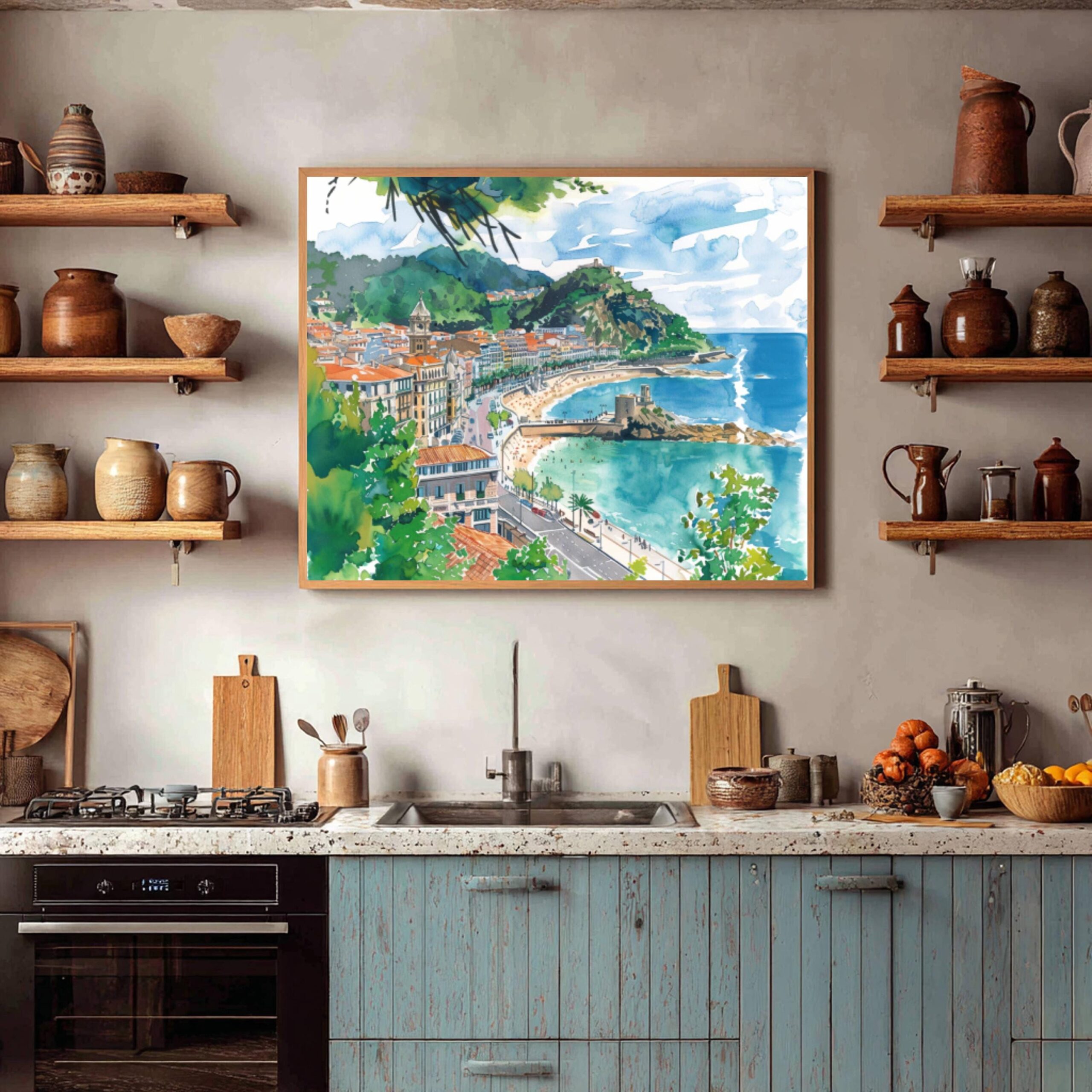 Donastia - San Sebastian Spain Watercolor Print: Europe Travel Art Poster - Image 9