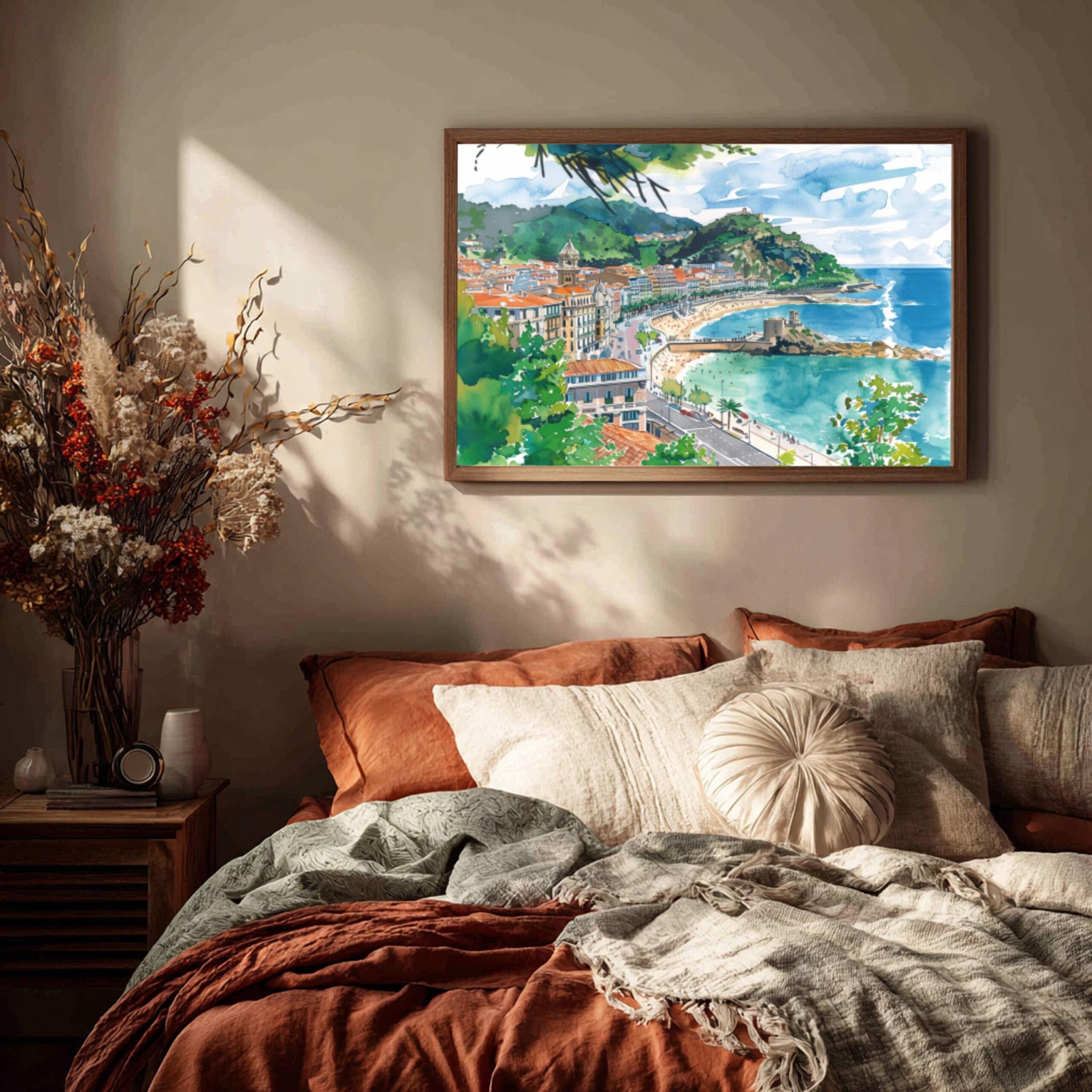 Donastia - San Sebastian Spain Watercolor Print: Europe Travel Art Poster - Image 3