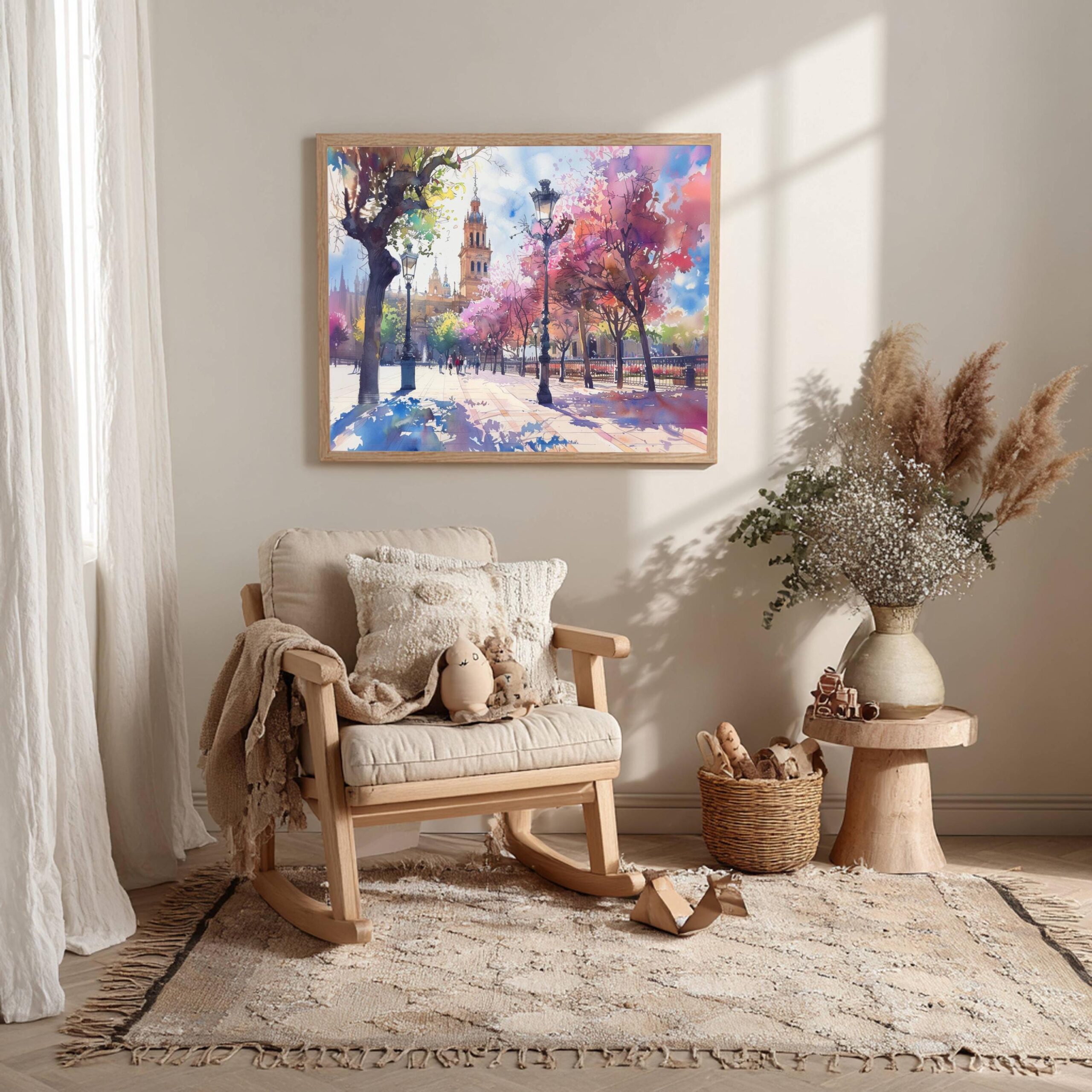 Seville Spain Watercolor Print: Europe Travel Art Poster - Image 9