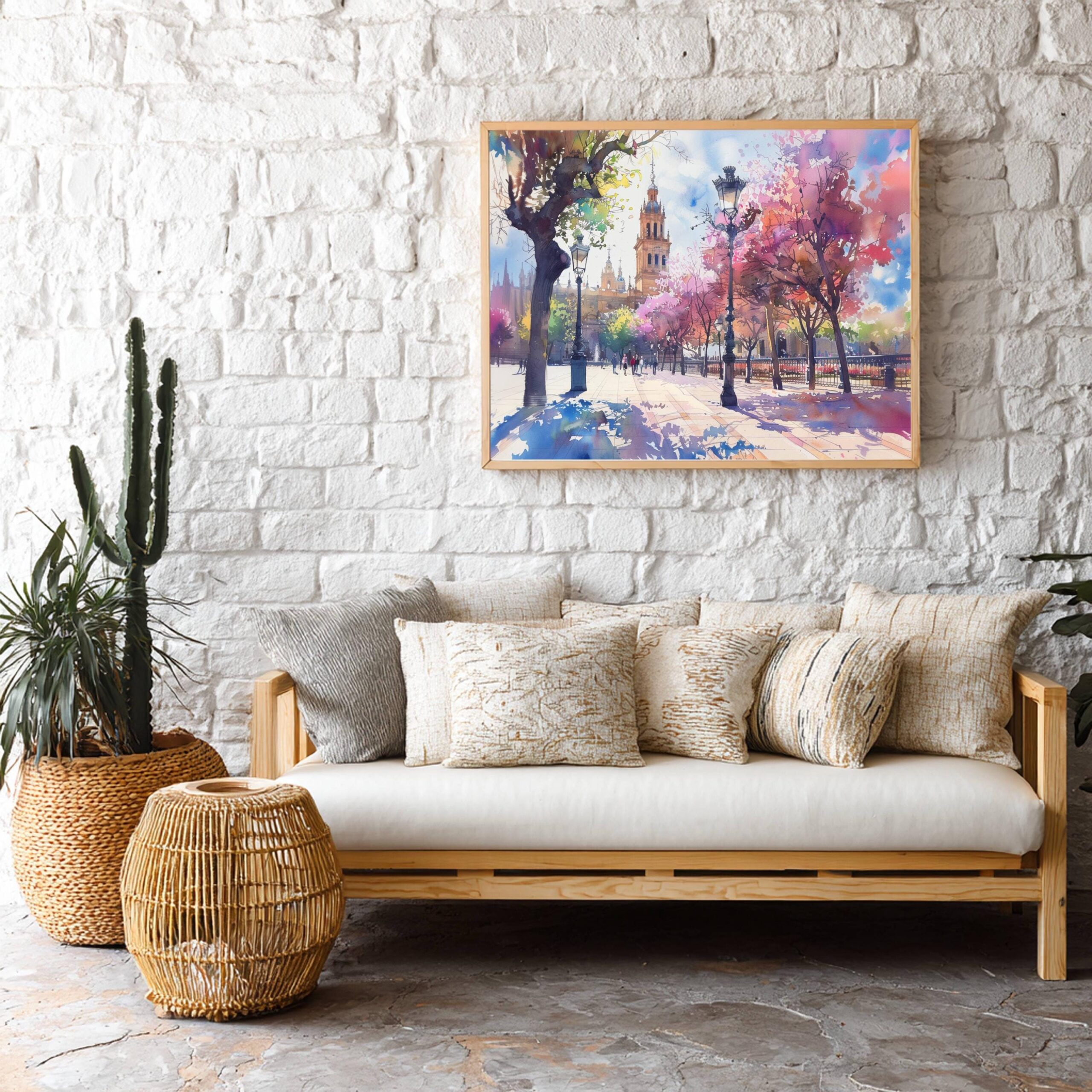 Seville Spain Watercolor Print: Europe Travel Art Poster - Image 10