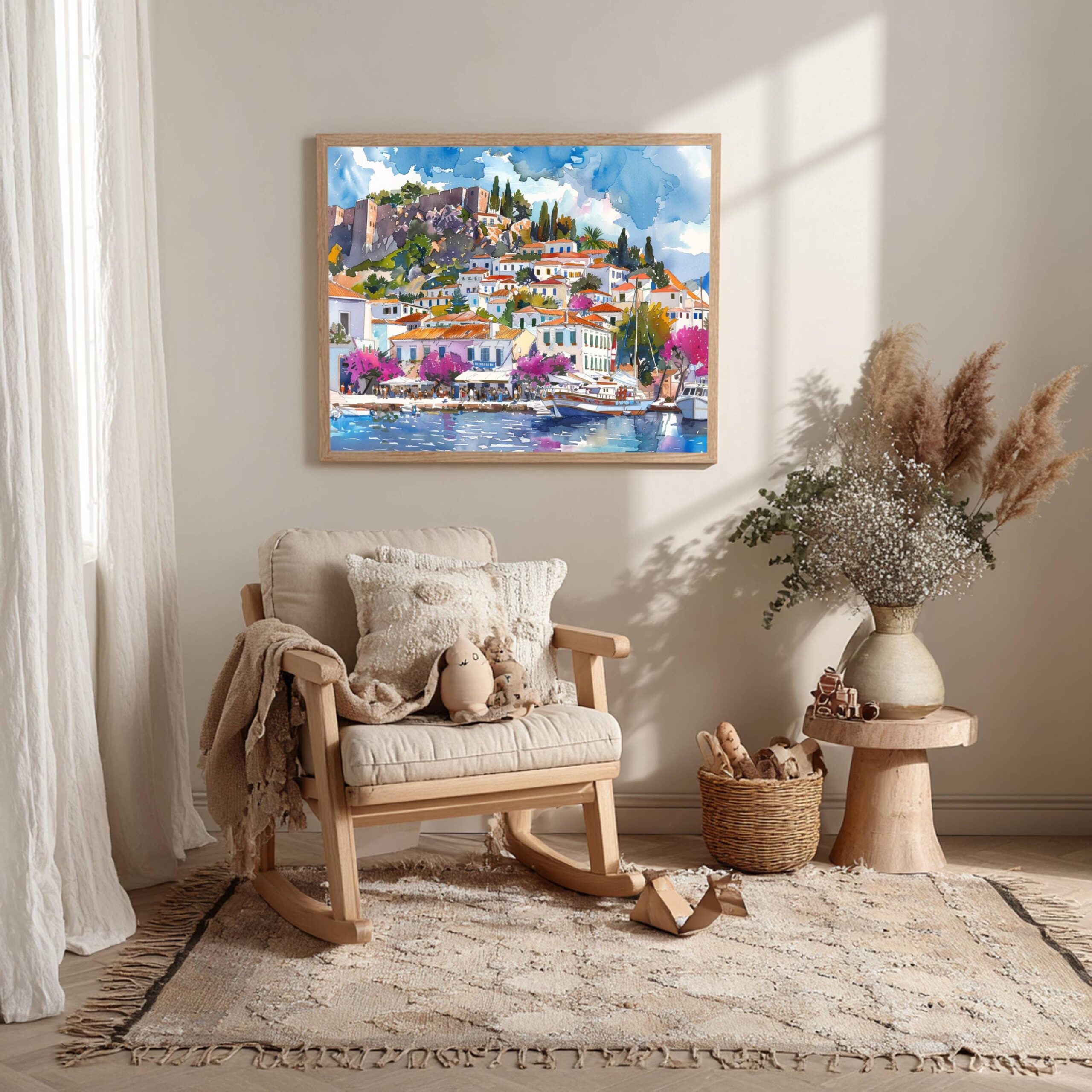Hydra Greece Watercolor Print: Greek Travel Art Poster - Image 10