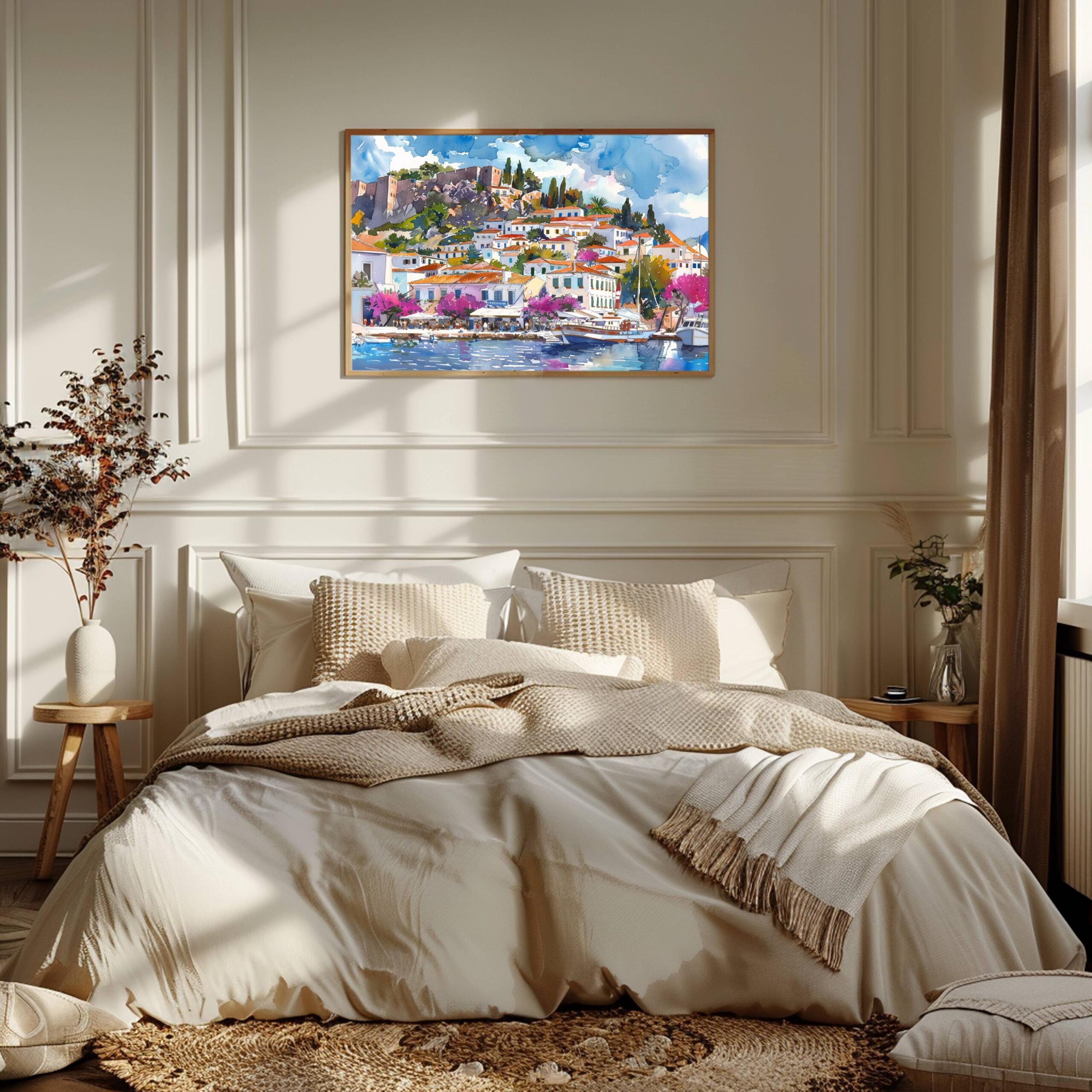 Hydra Greece Watercolor Print: Greek Travel Art Poster - Image 5