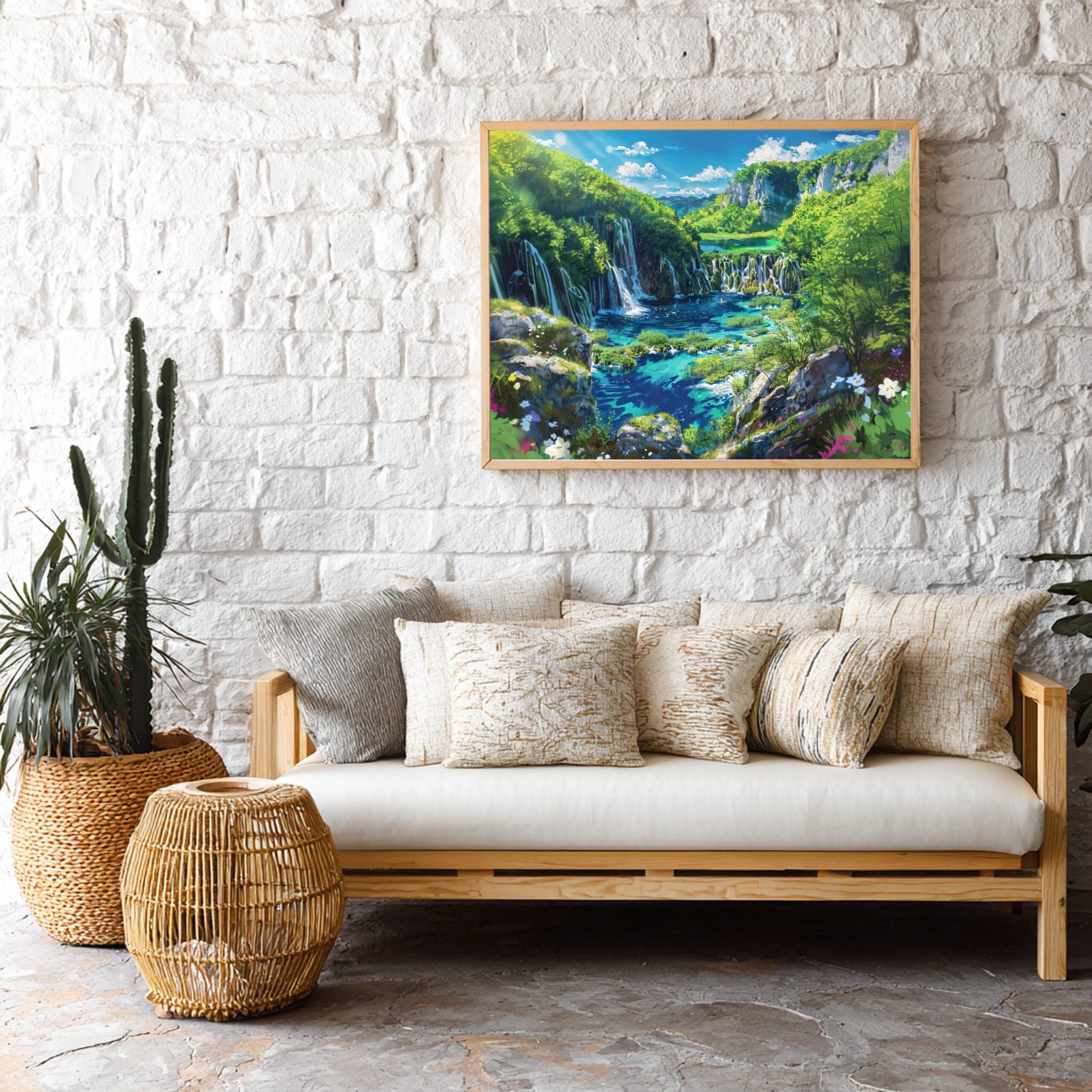 Plitvice National Park Croatia Watercolor Print: Europe Travel Art Poster - Image 8