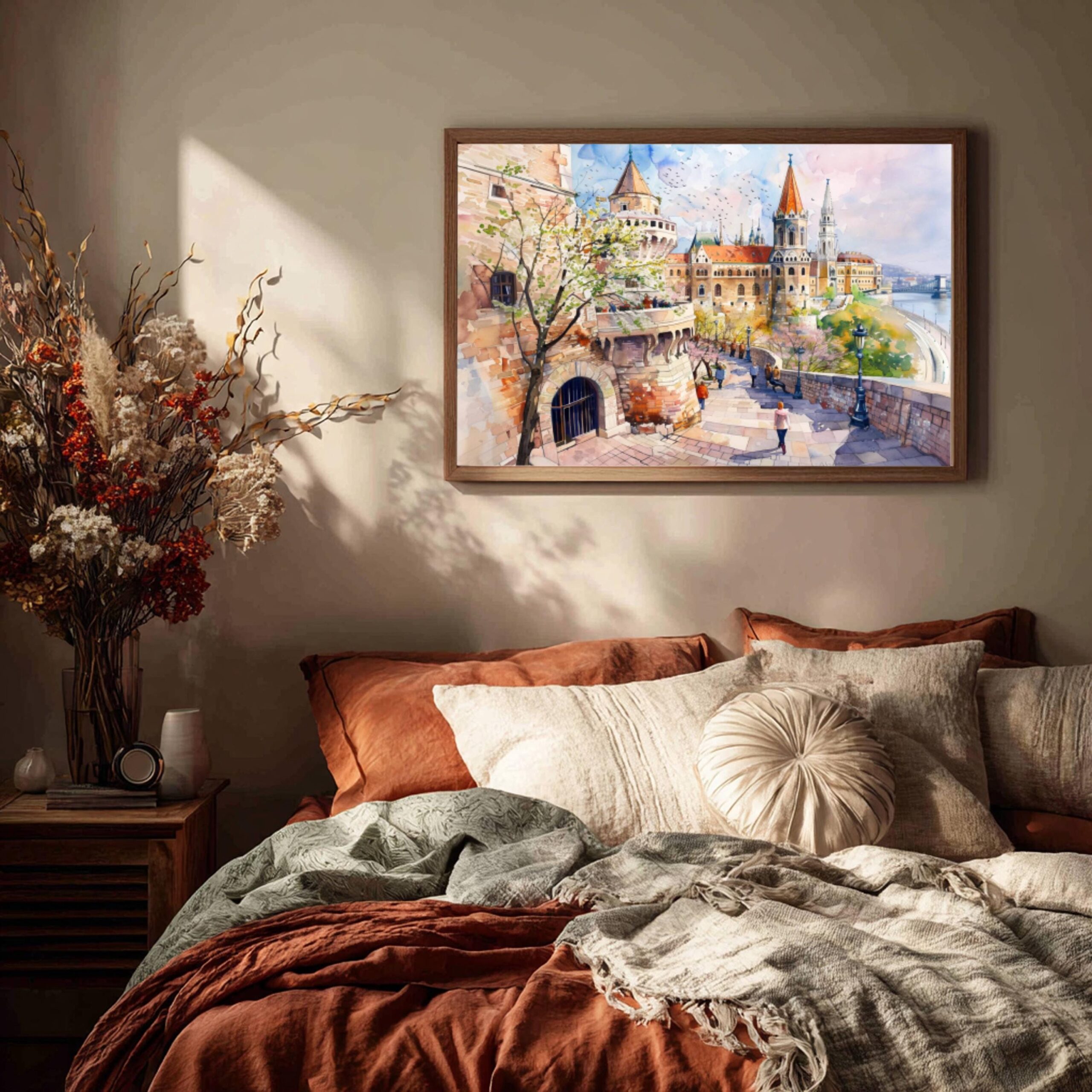Fisherman's Bastion Budapest Hungary Watercolor Print: Europe Travel Art Poster - Image 4
