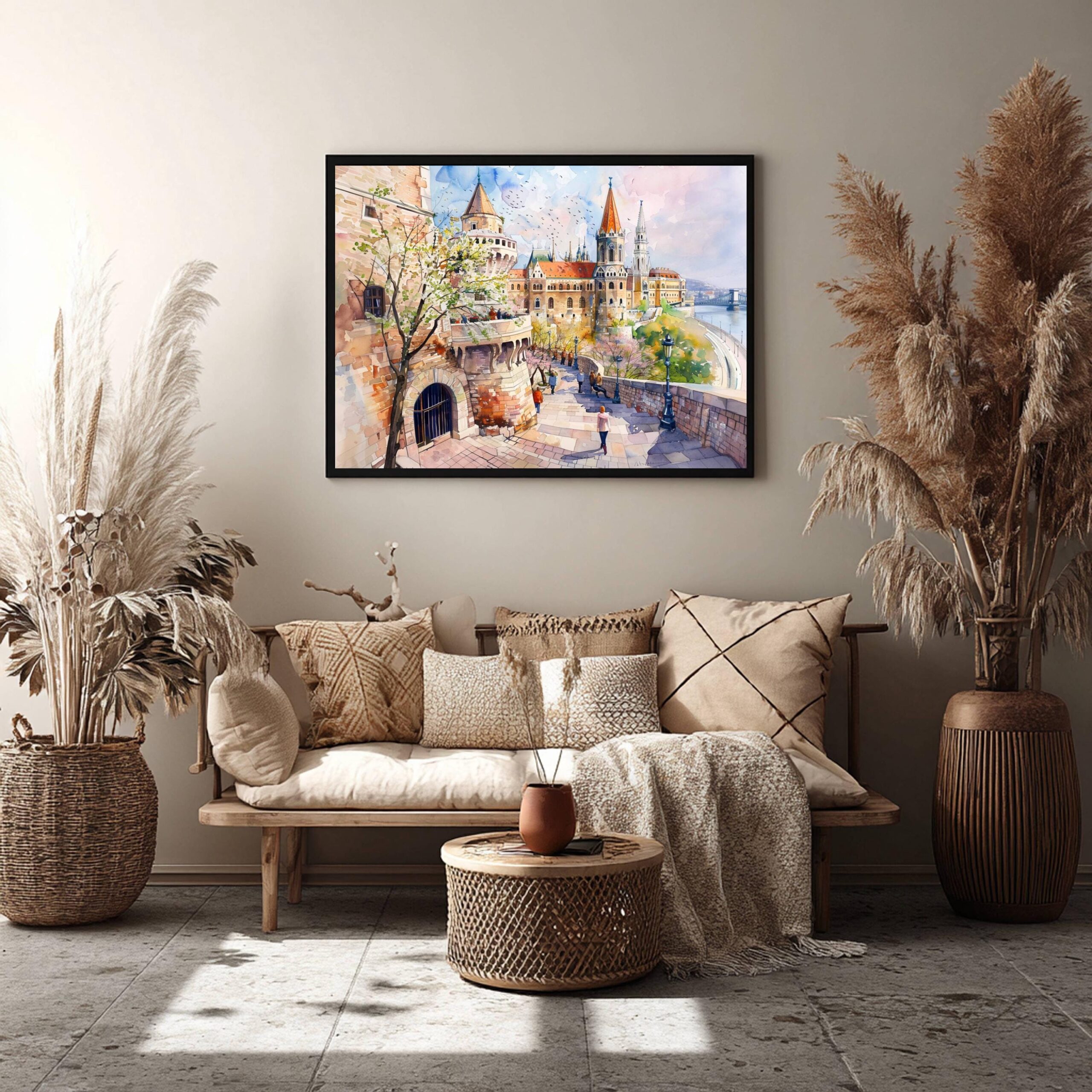 Fisherman's Bastion Budapest Hungary Watercolor Print: Europe Travel Art Poster - Image 8