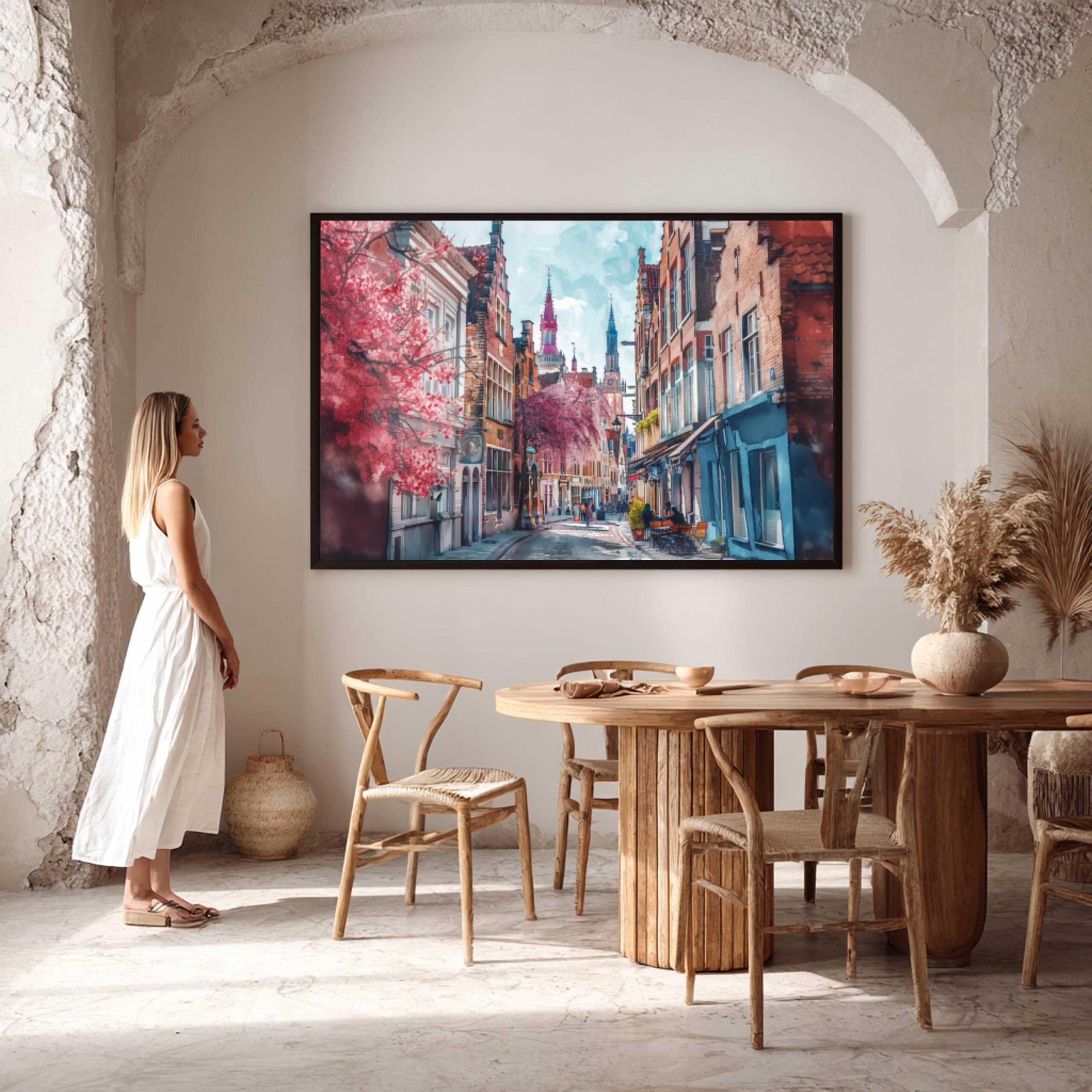 Bruges Belgium Europe Watercolor Print: Travel Wall Art Poster - Image 9