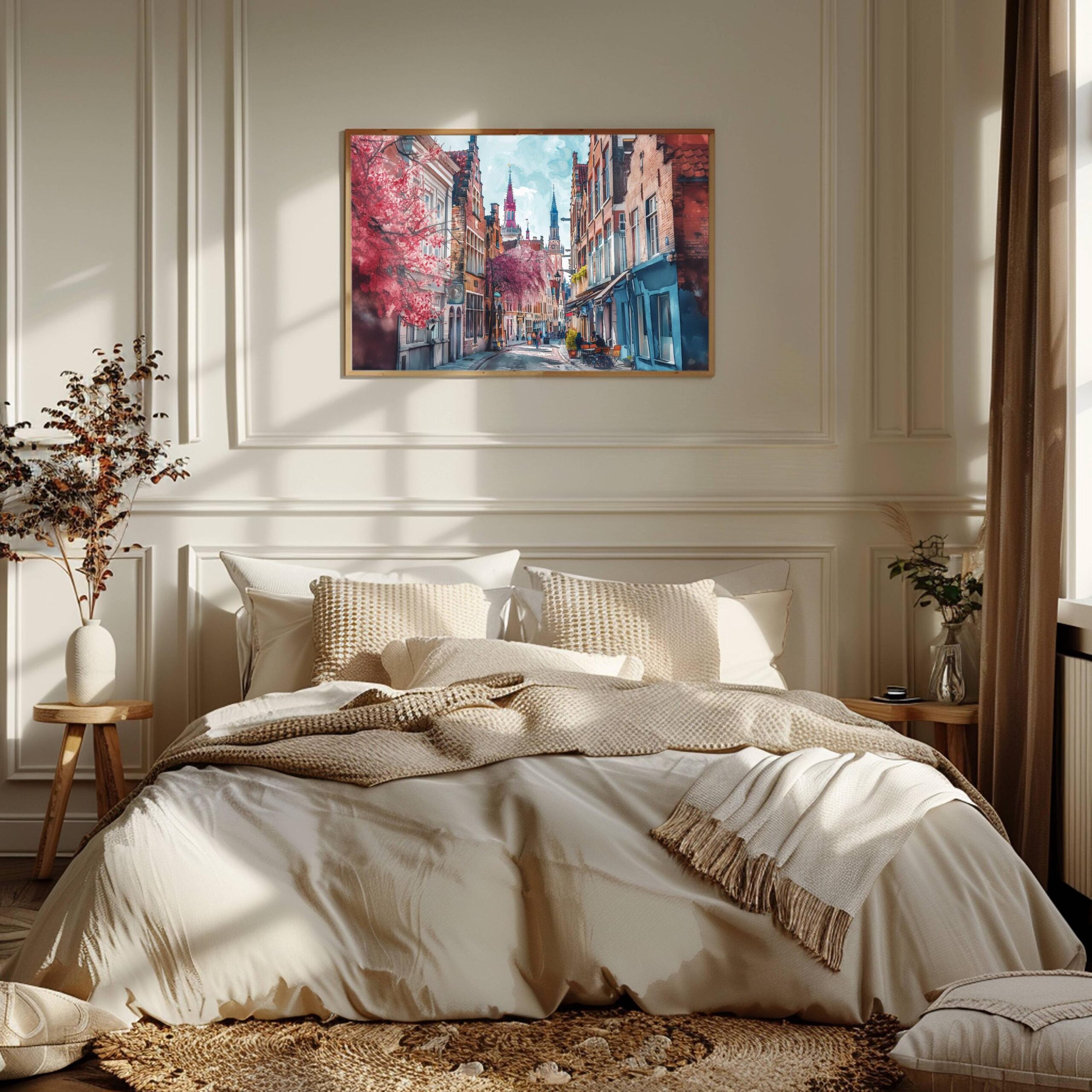 Bruges Belgium Europe Watercolor Print: Travel Wall Art Poster - Image 4