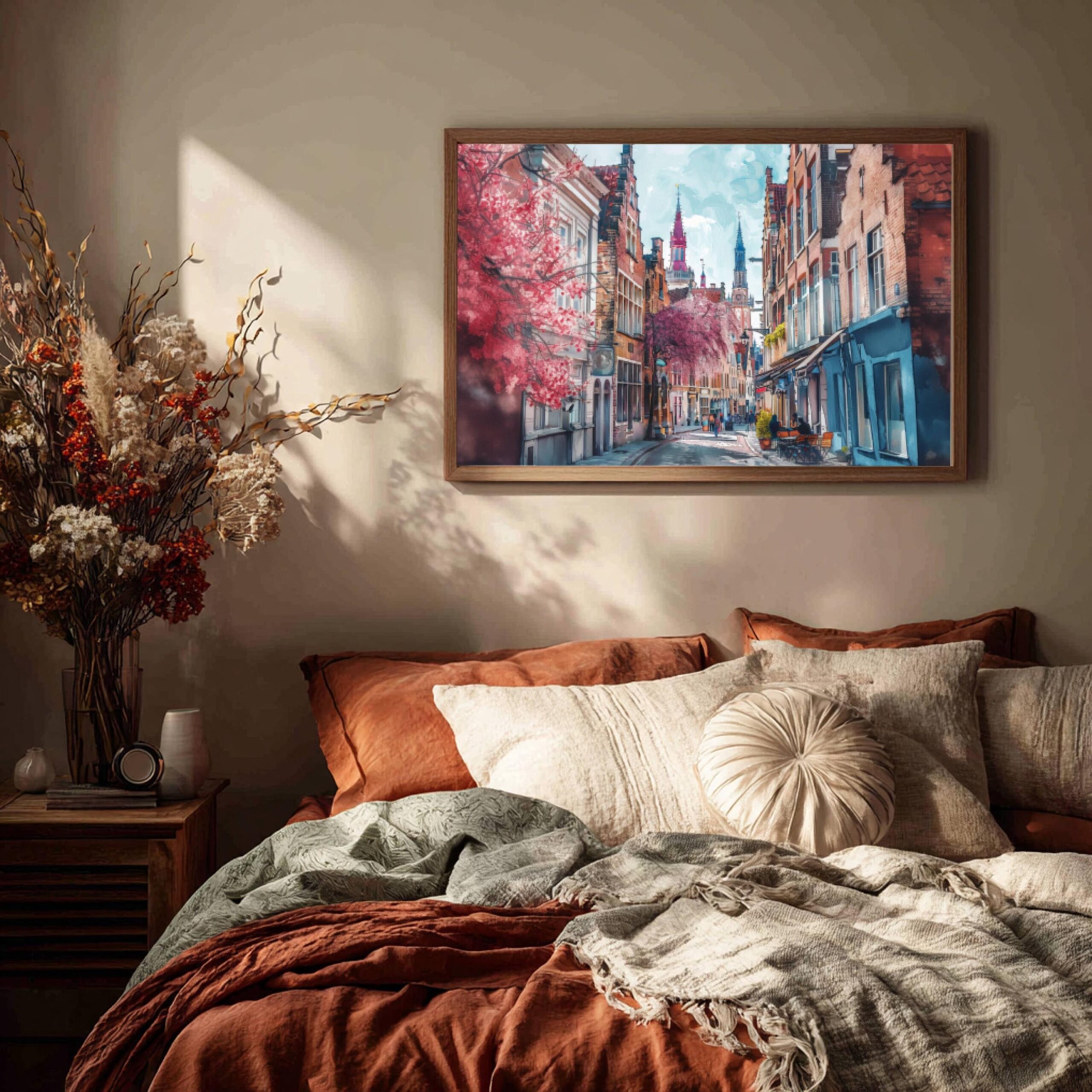 Bruges Belgium Europe Watercolor Print: Travel Wall Art Poster - Image 3