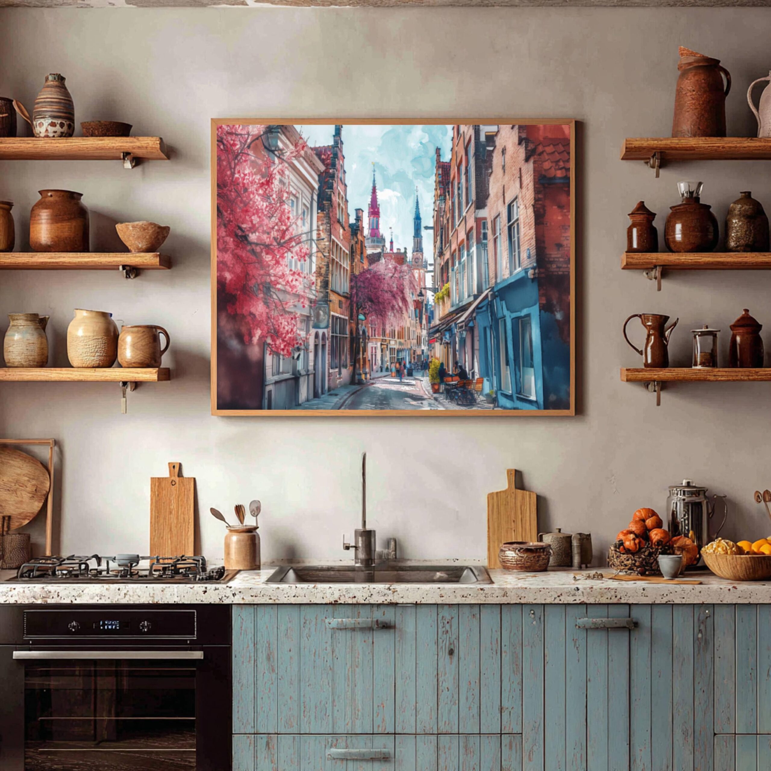 Bruges Belgium Europe Watercolor Print: Travel Wall Art Poster - Image 6