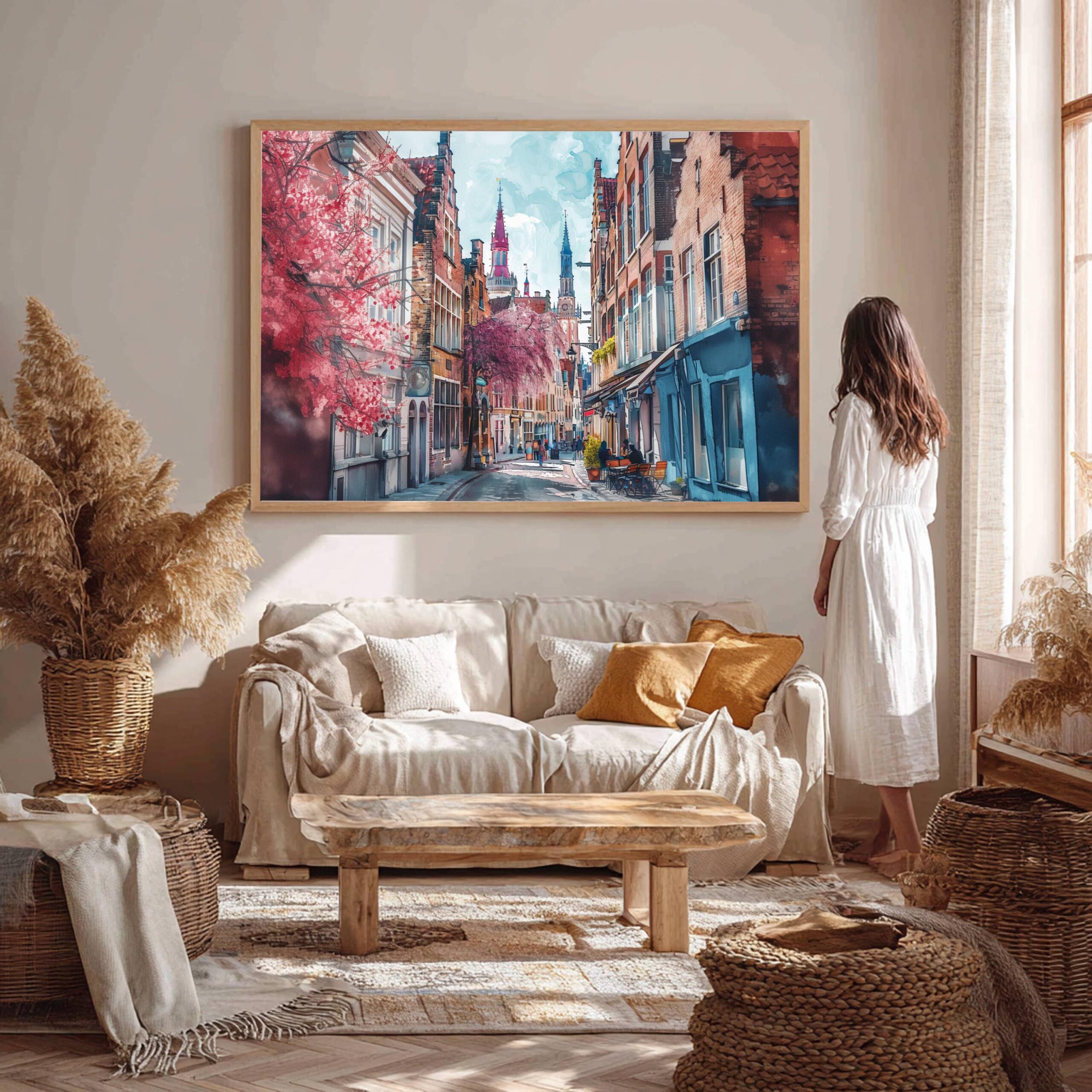 Bruges Belgium Europe Watercolor Print: Travel Wall Art Poster - Image 5