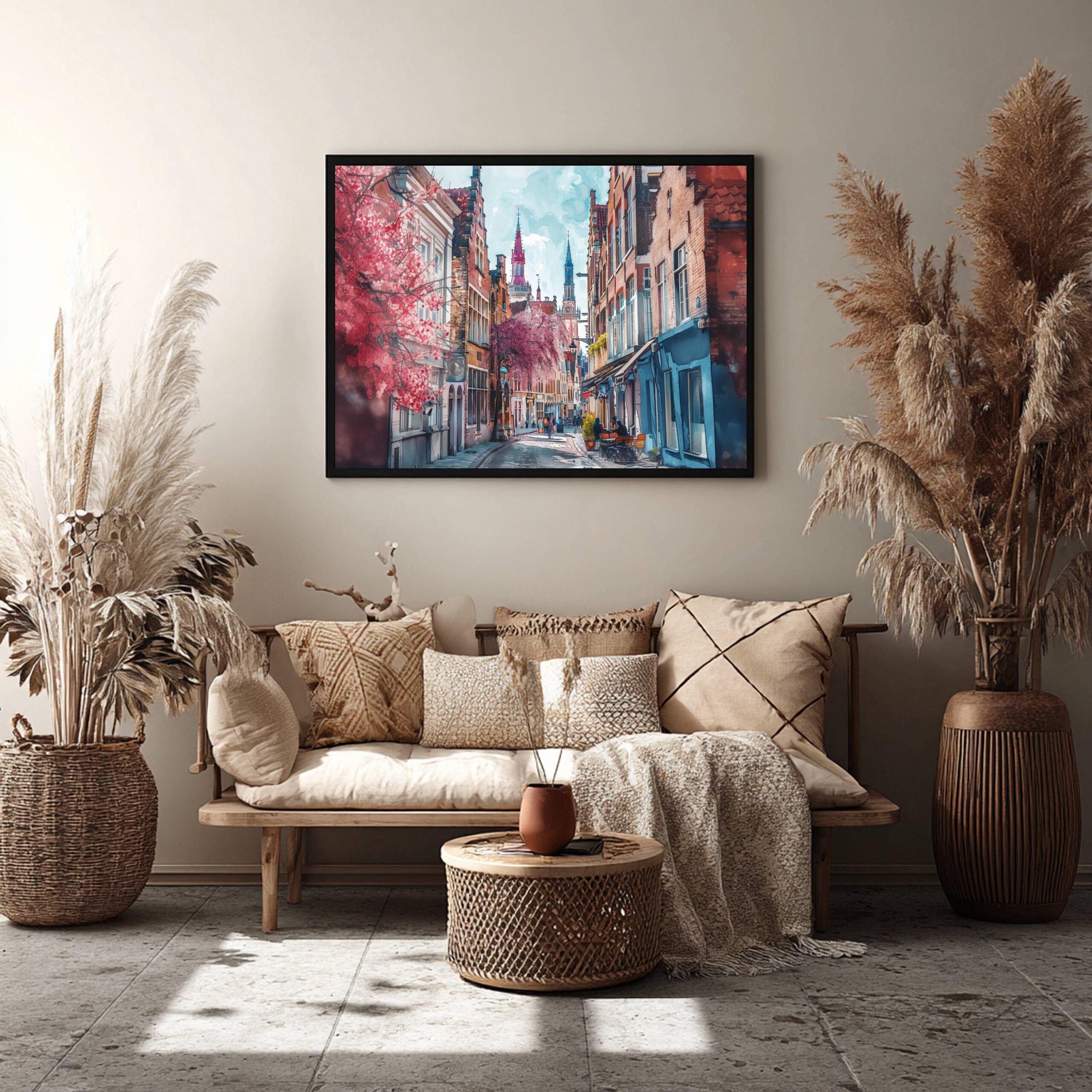 Bruges Belgium Europe Watercolor Print: Travel Wall Art Poster - Image 7