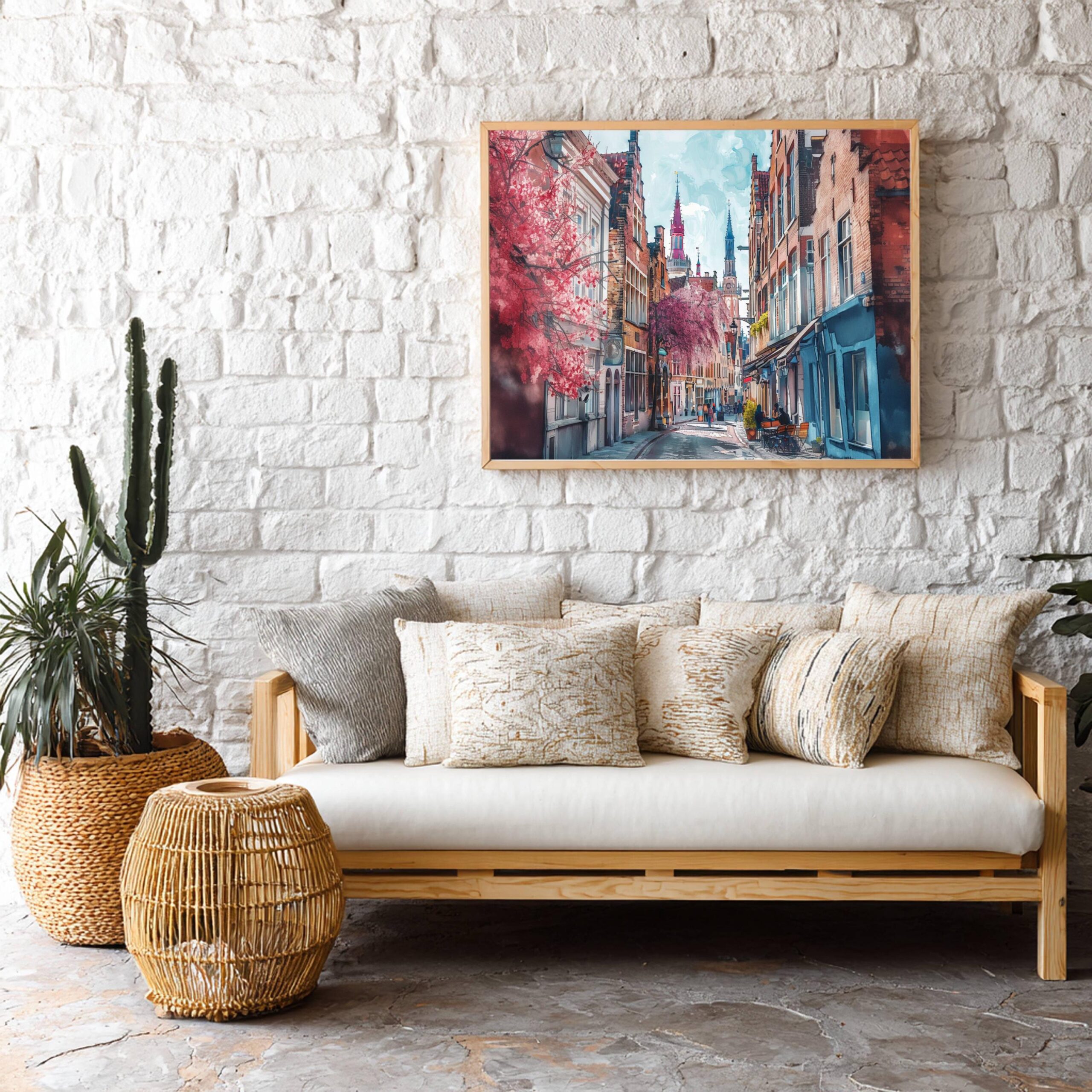 Bruges Belgium Europe Watercolor Print: Travel Wall Art Poster - Image 8