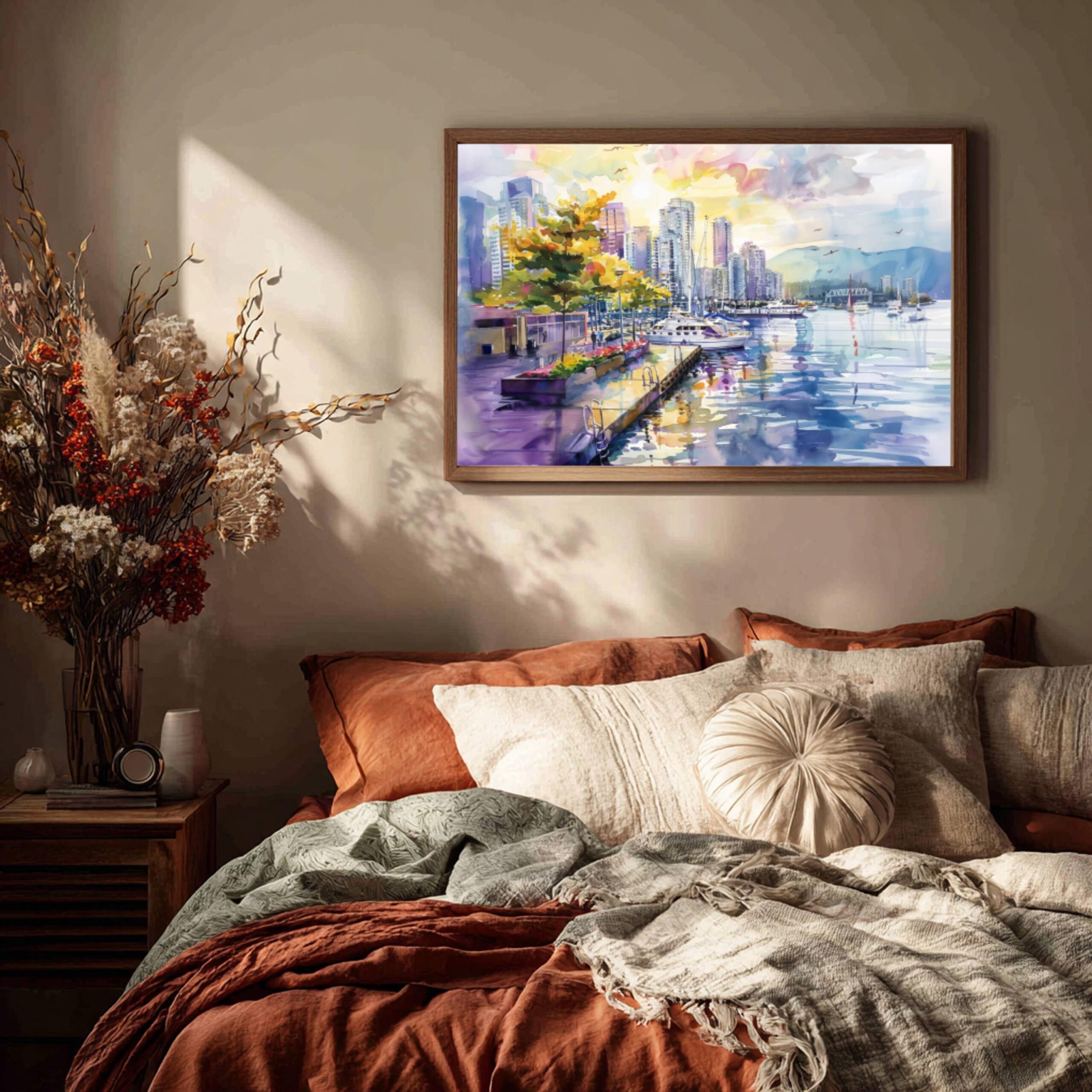 Vancouver Canada North America Watercolor Print: Travel Art Poster - Image 3