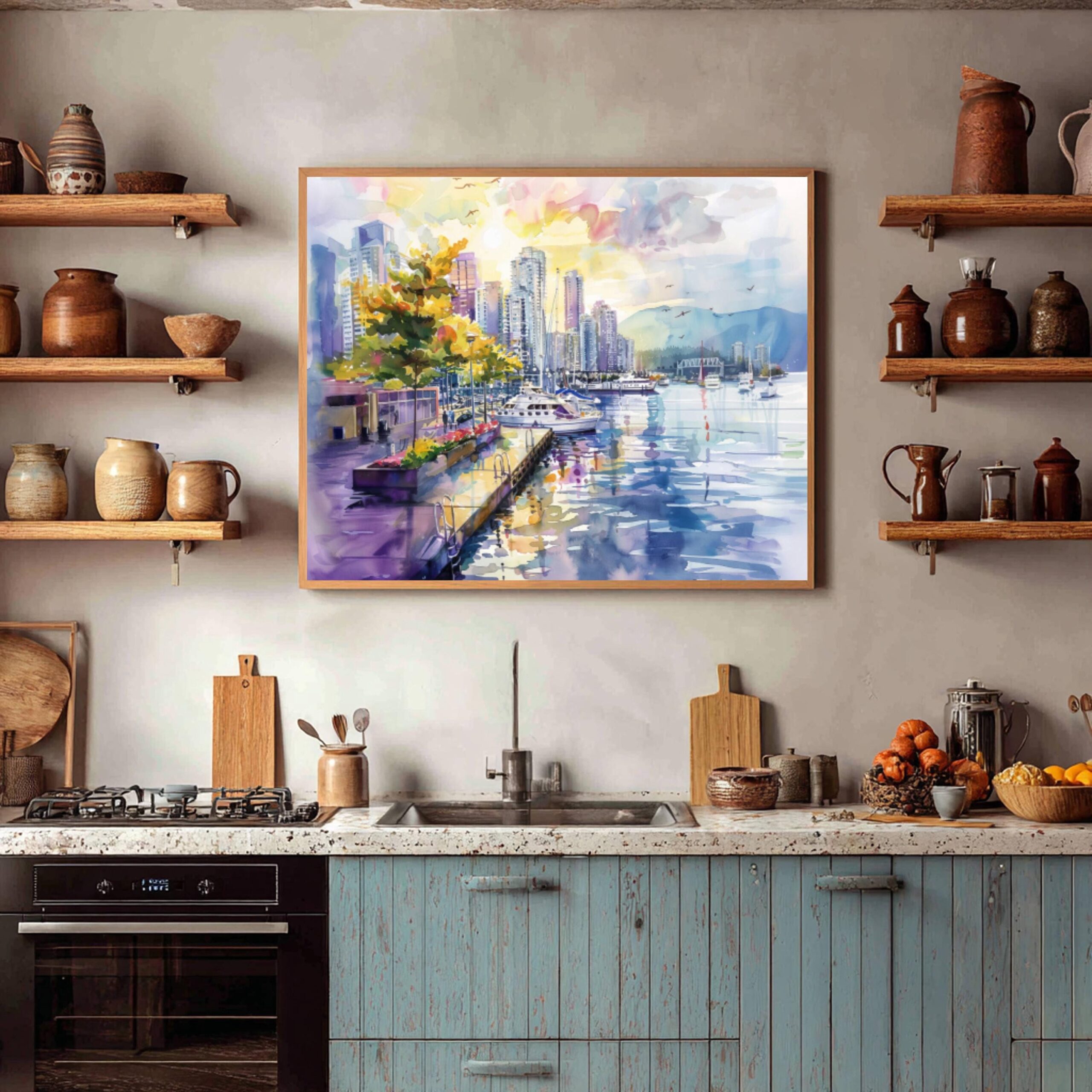 Vancouver Canada North America Watercolor Print: Travel Art Poster - Image 6