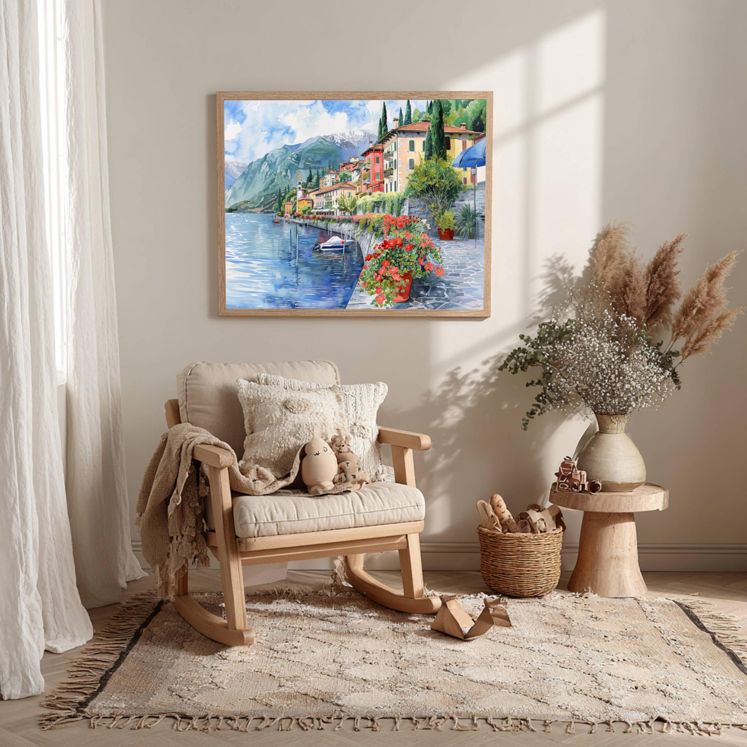 Varenna Lake Como Italy Watercolor Print: Europe Travel Art Poster - Image 10