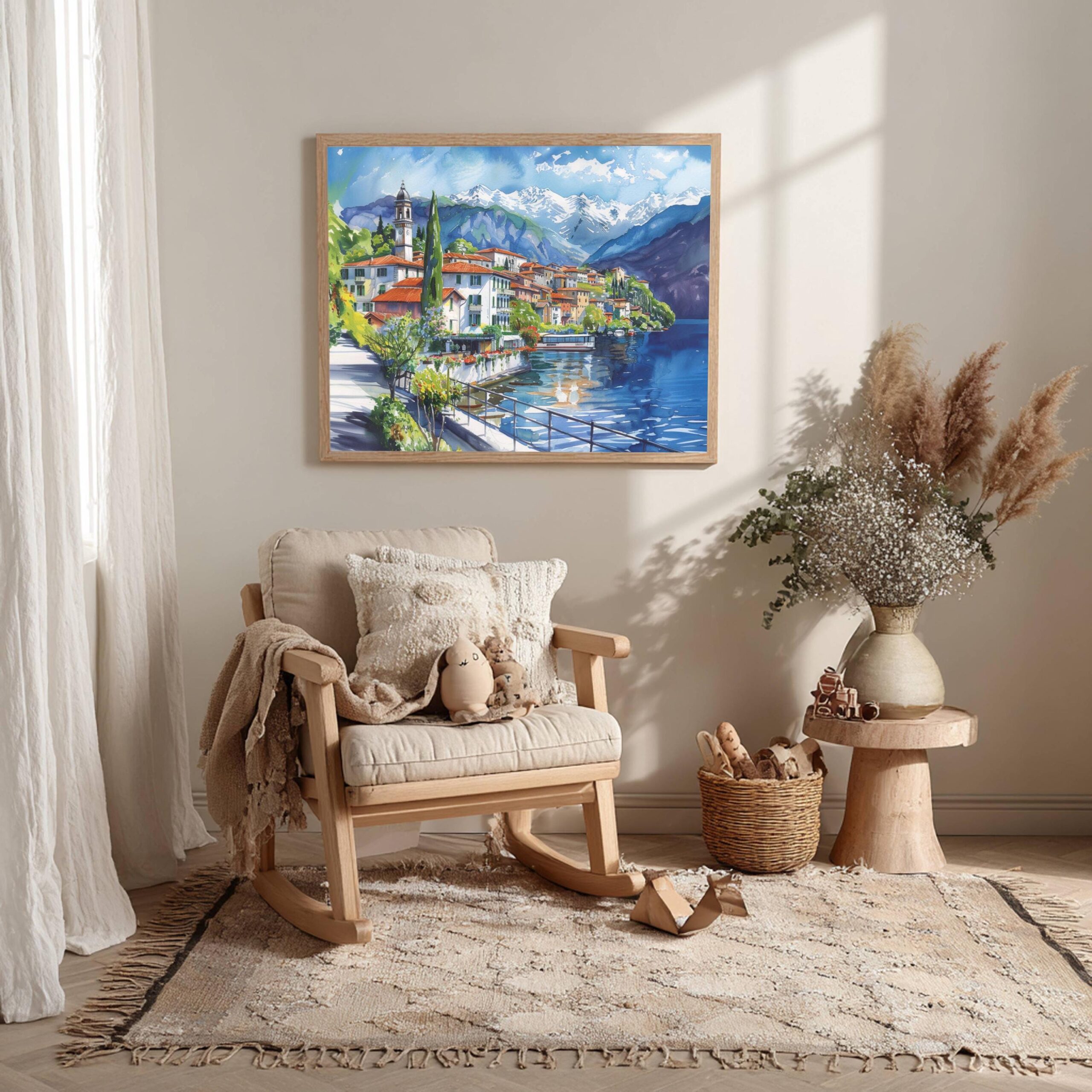 Tremezzo Lake Como Italy Watercolor Print: Europe Travel Art Poster - Image 10