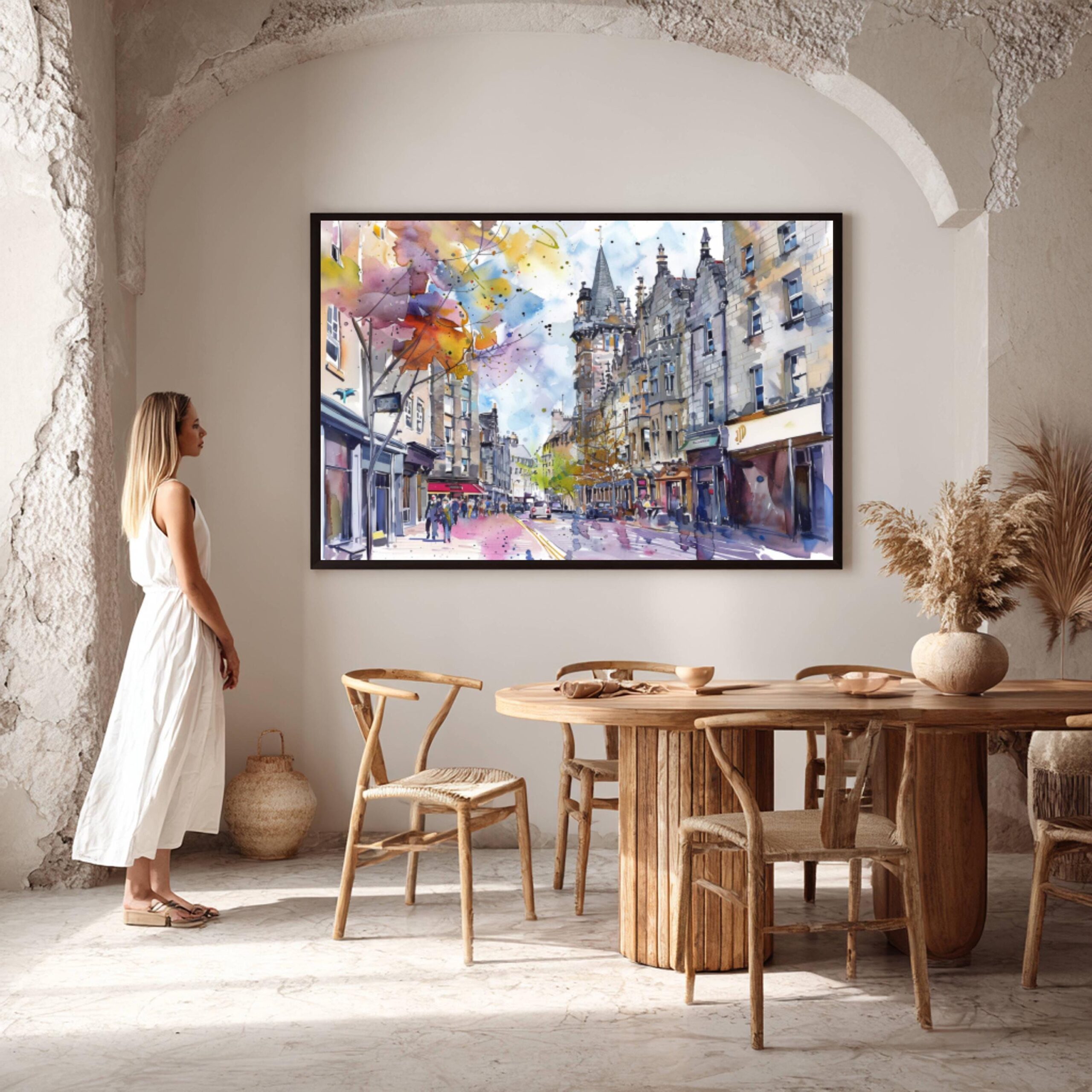 Aberdeen Scotland United Kingdom Watercolor Print: Scotland Travel Art Poster - Image 7