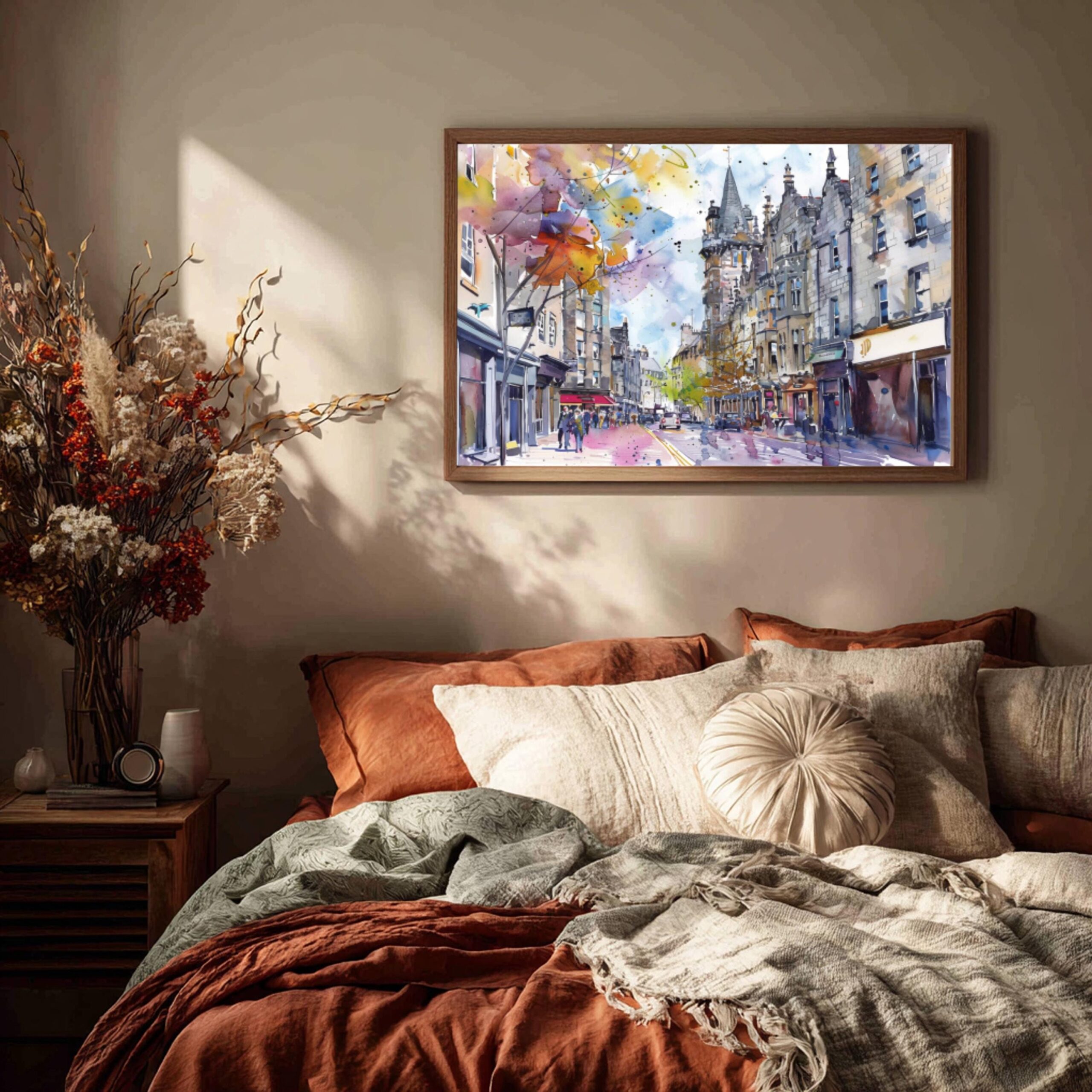 Aberdeen Scotland United Kingdom Watercolor Print: Scotland Travel Art Poster - Image 3