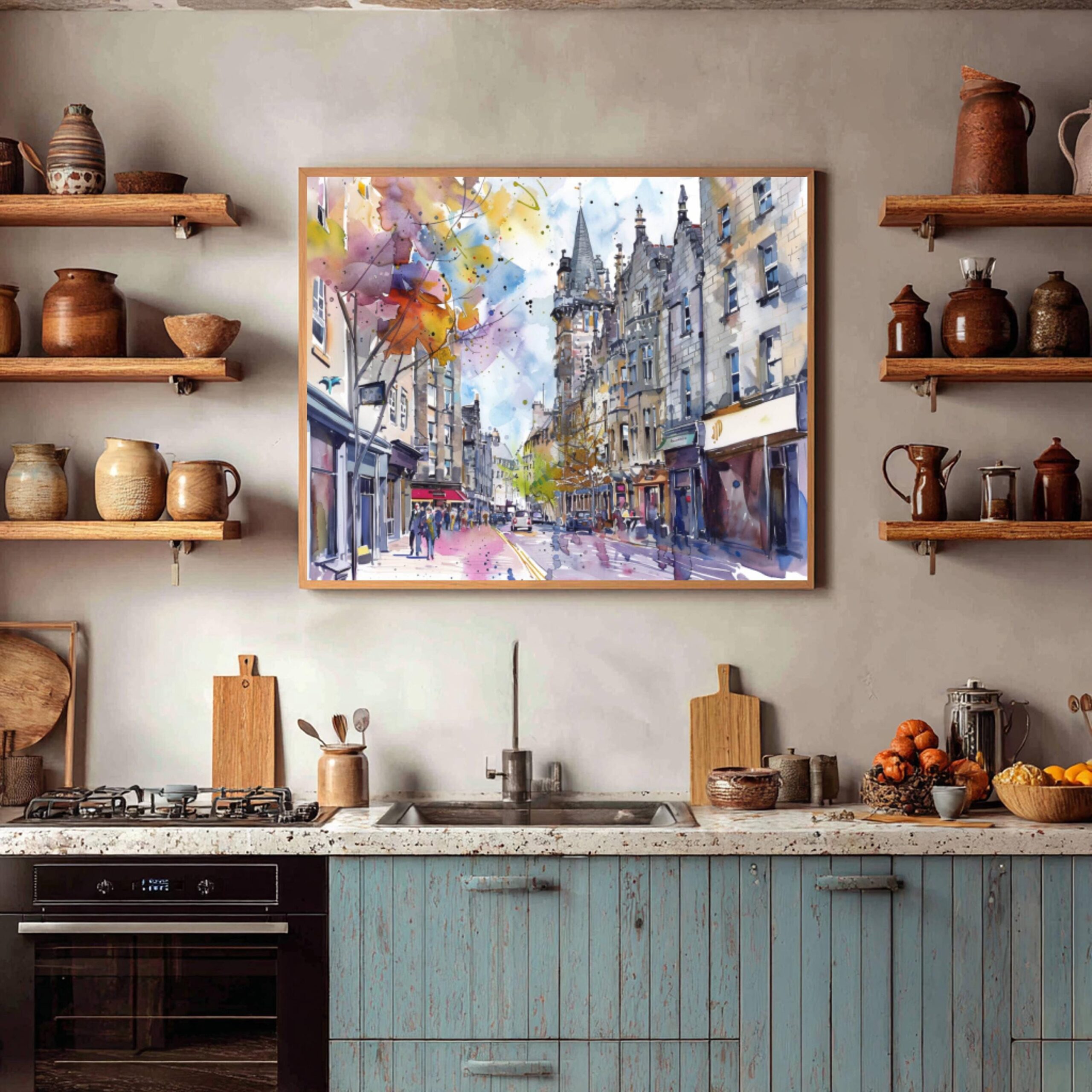 Aberdeen Scotland United Kingdom Watercolor Print: Scotland Travel Art Poster - Image 9