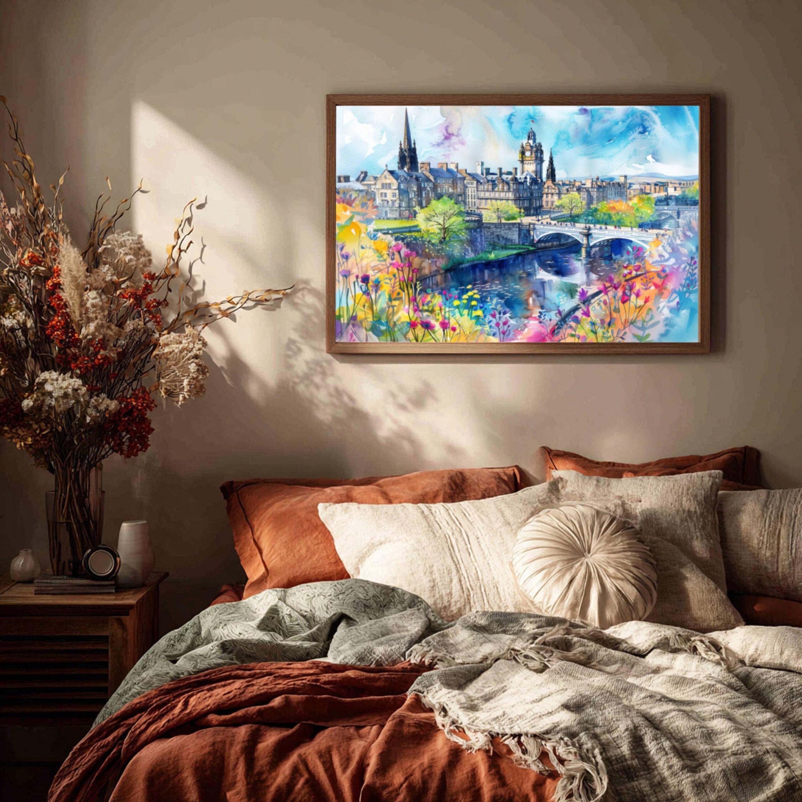 Perth Scotland United Kingdom Watercolor Print: Scotland Travel Art Poster - Image 4