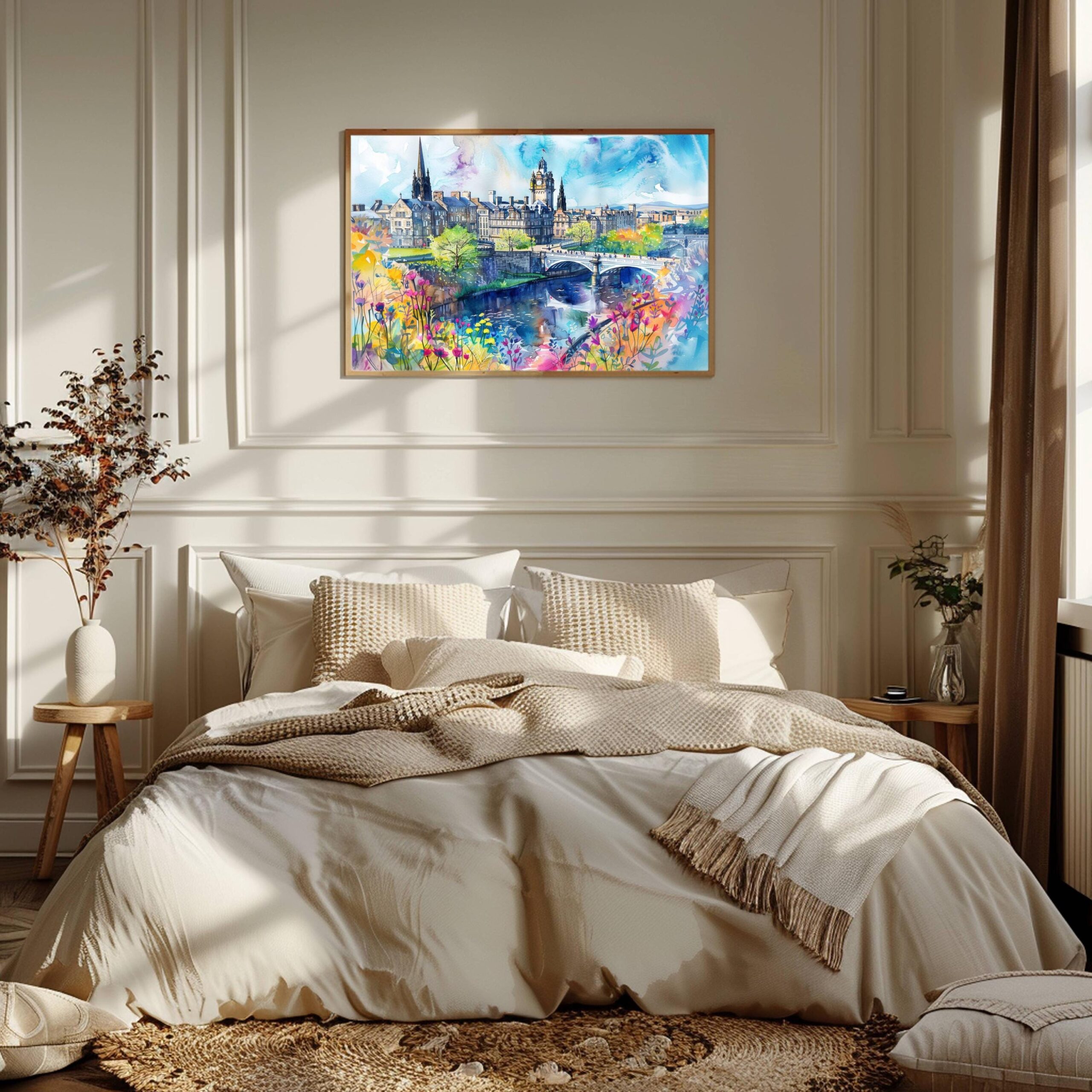 Perth Scotland United Kingdom Watercolor Print: Scotland Travel Art Poster - Image 3