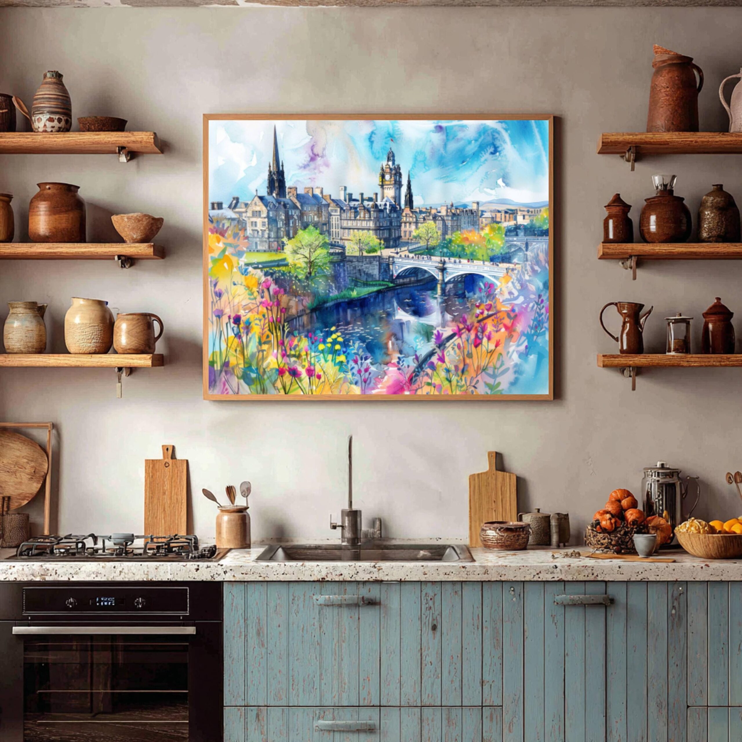 Perth Scotland United Kingdom Watercolor Print: Scotland Travel Art Poster - Image 8