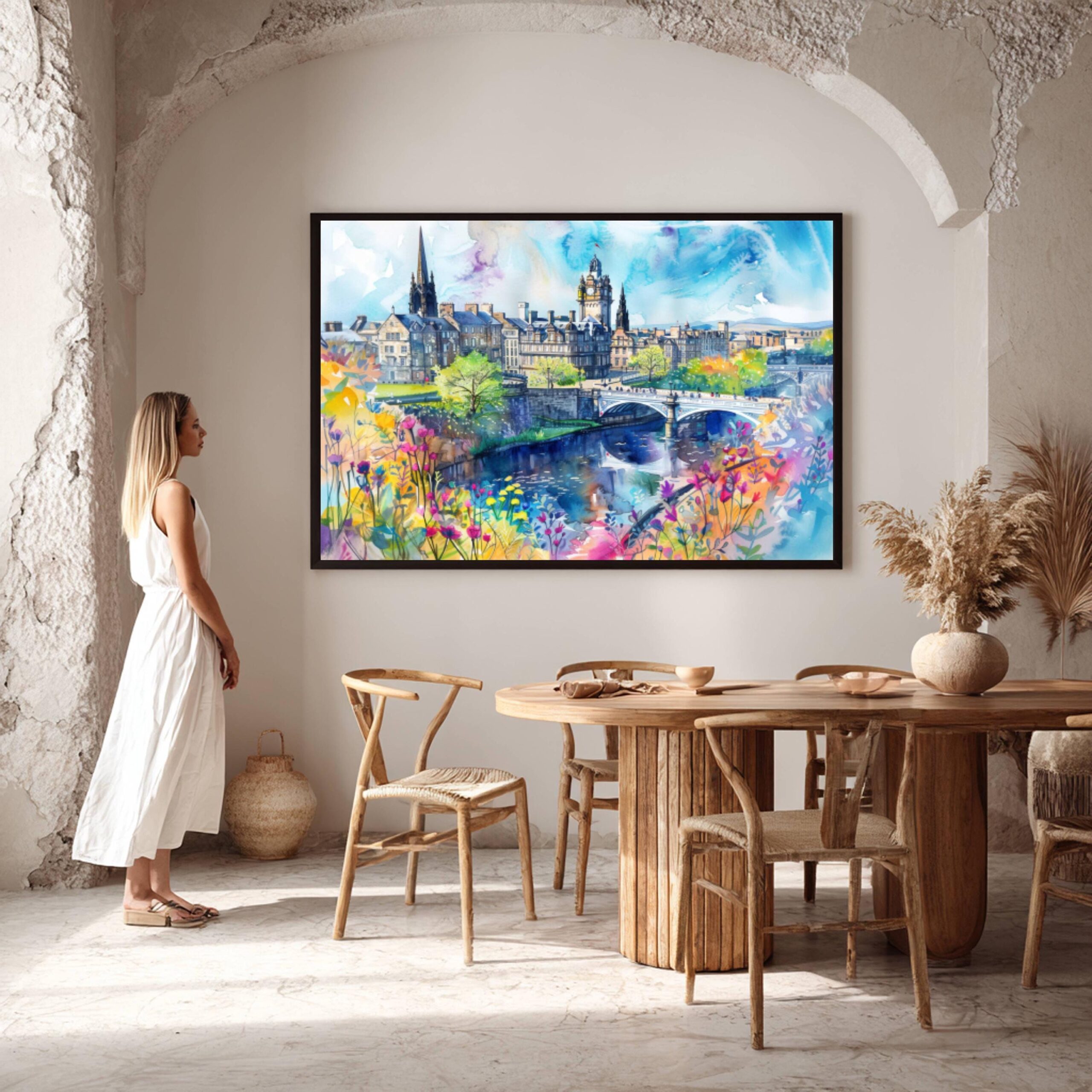 Perth Scotland United Kingdom Watercolor Print: Scotland Travel Art Poster - Image 7