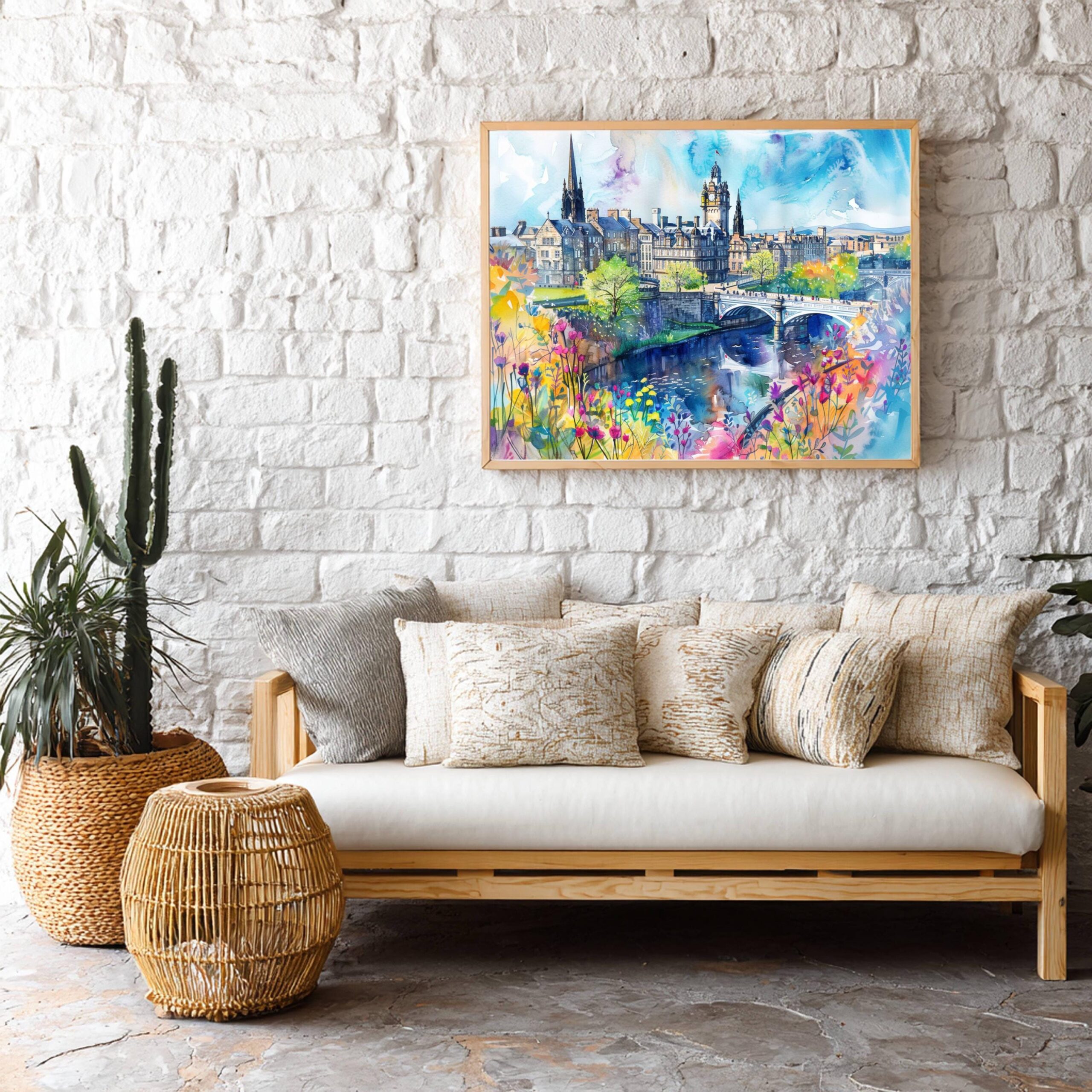 Perth Scotland United Kingdom Watercolor Print: Scotland Travel Art Poster - Image 5