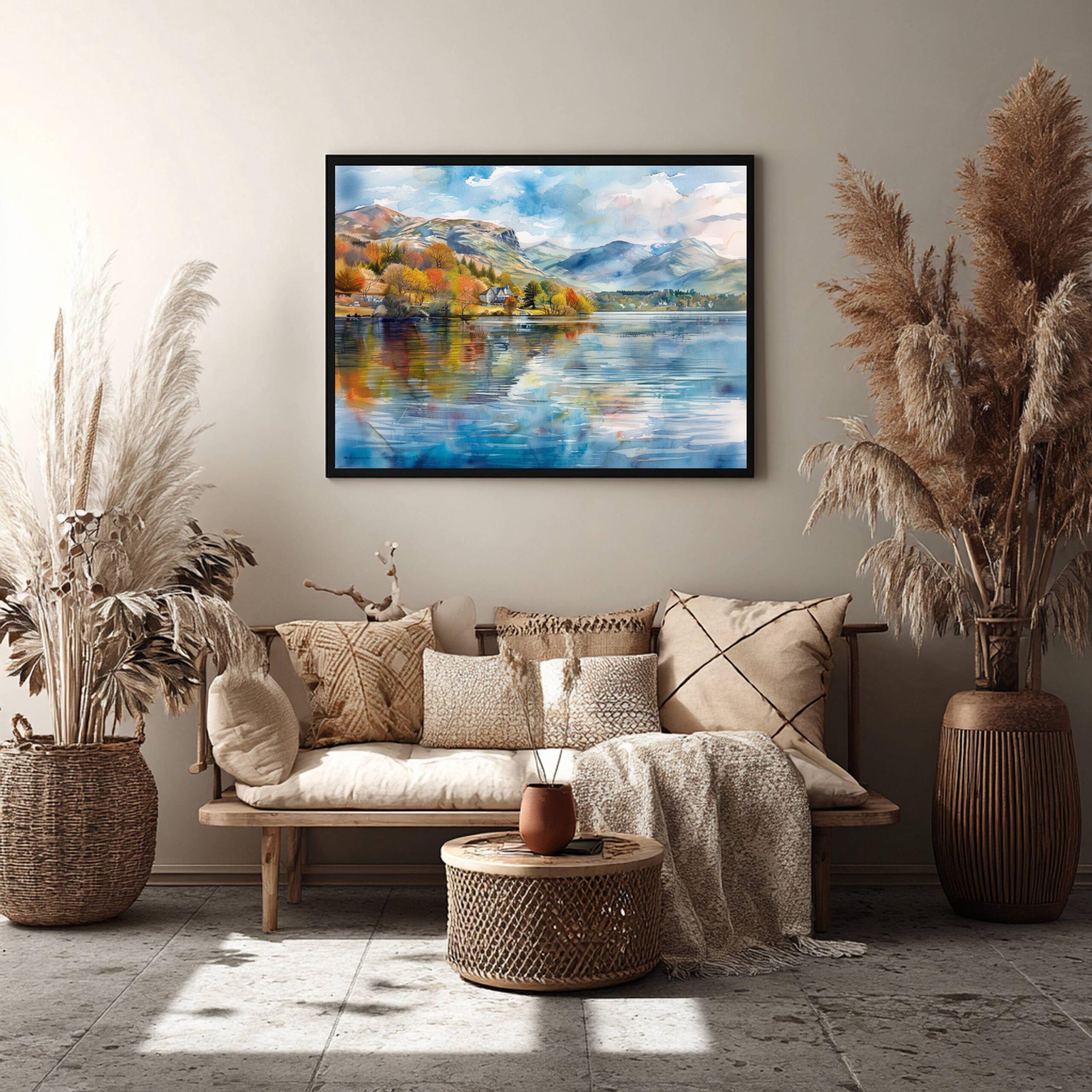 Coniston Water Lake District England UK Watercolor Print: Europe Travel Art Poster - Image 7