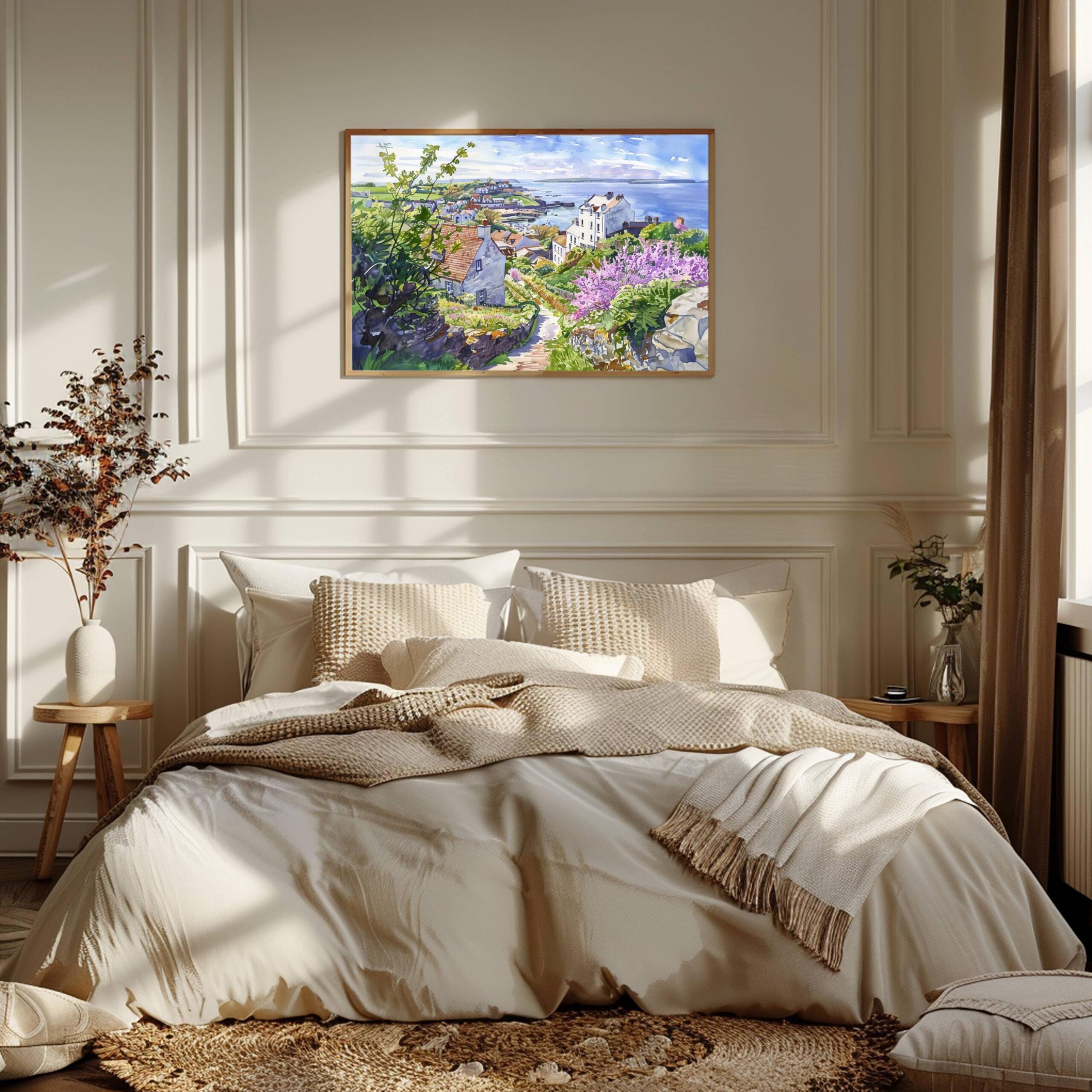 Isle of Jersey Channel Islands UK Watercolor Print: Europe Travel Art Poster - Image 4
